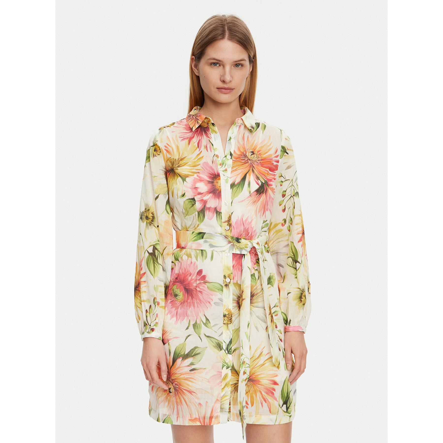 Guess Sukienka koszulowa W5GK65 WH6C0 Kolorowy Regular Fit