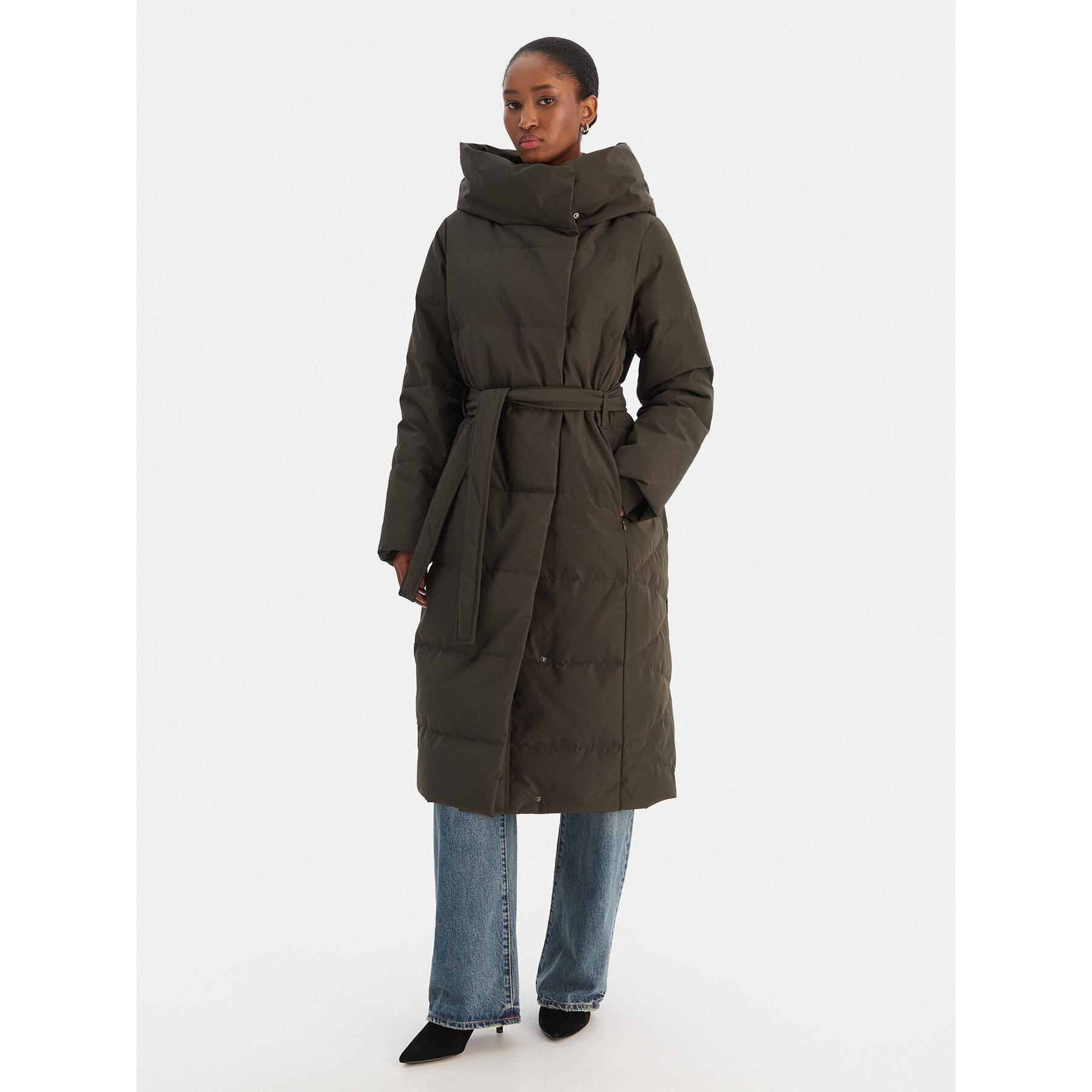 Vero Moda Kurtka puchowa Leonie 10311566 Szary Regular Fit