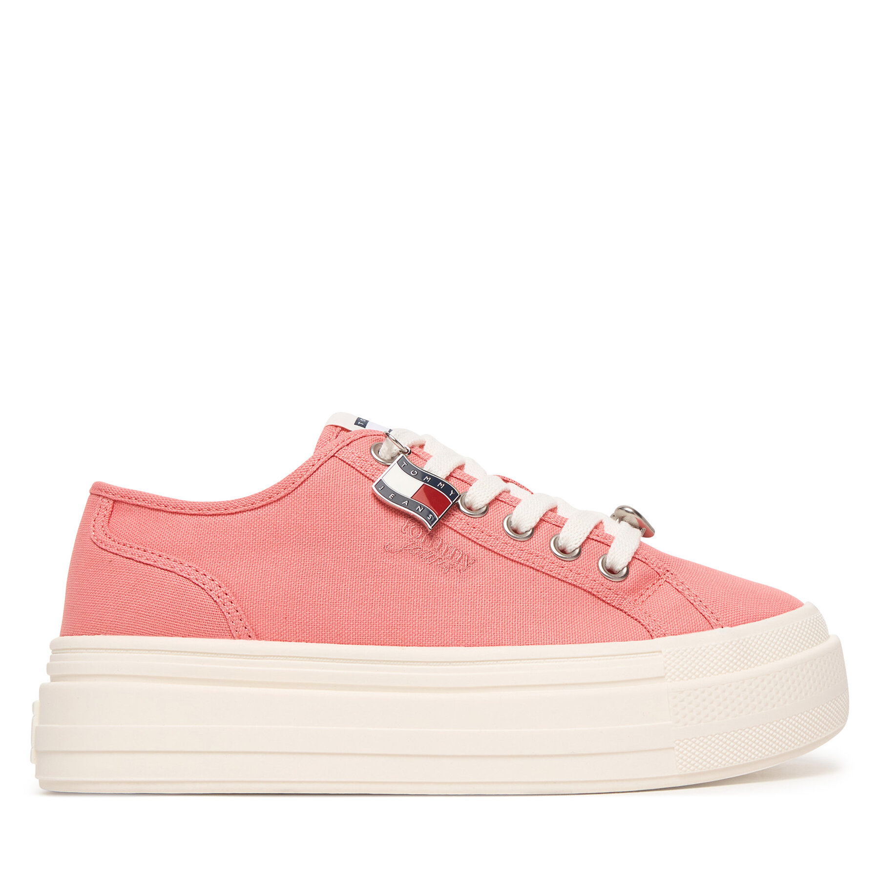 Tommy Jeans Sneakersy Tjw Flatform Sneaker Charms EN0EN02959 Różowy