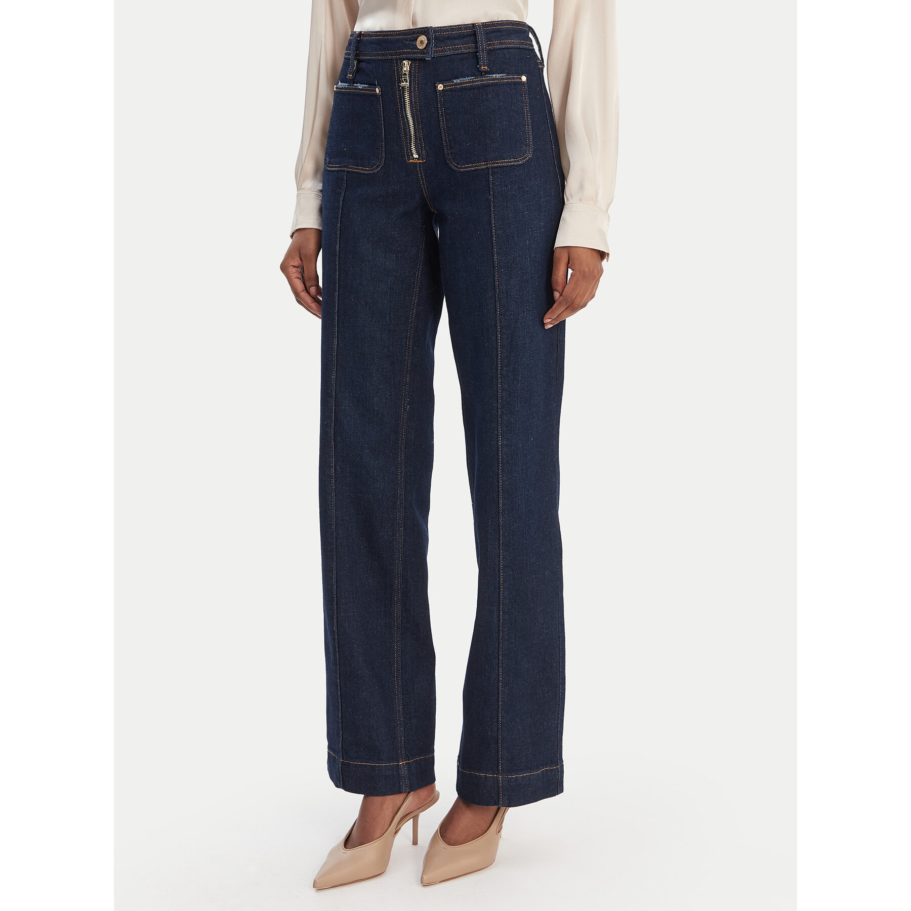 Guess Jeansy W6RA3F D6881 Granatowy Regular Fit