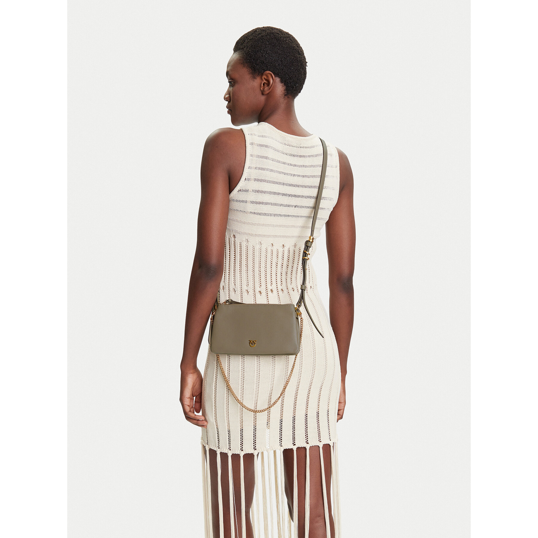 PINKO Torebka Double Mini Al 25-26 PLTT 105359 A0QO Szary