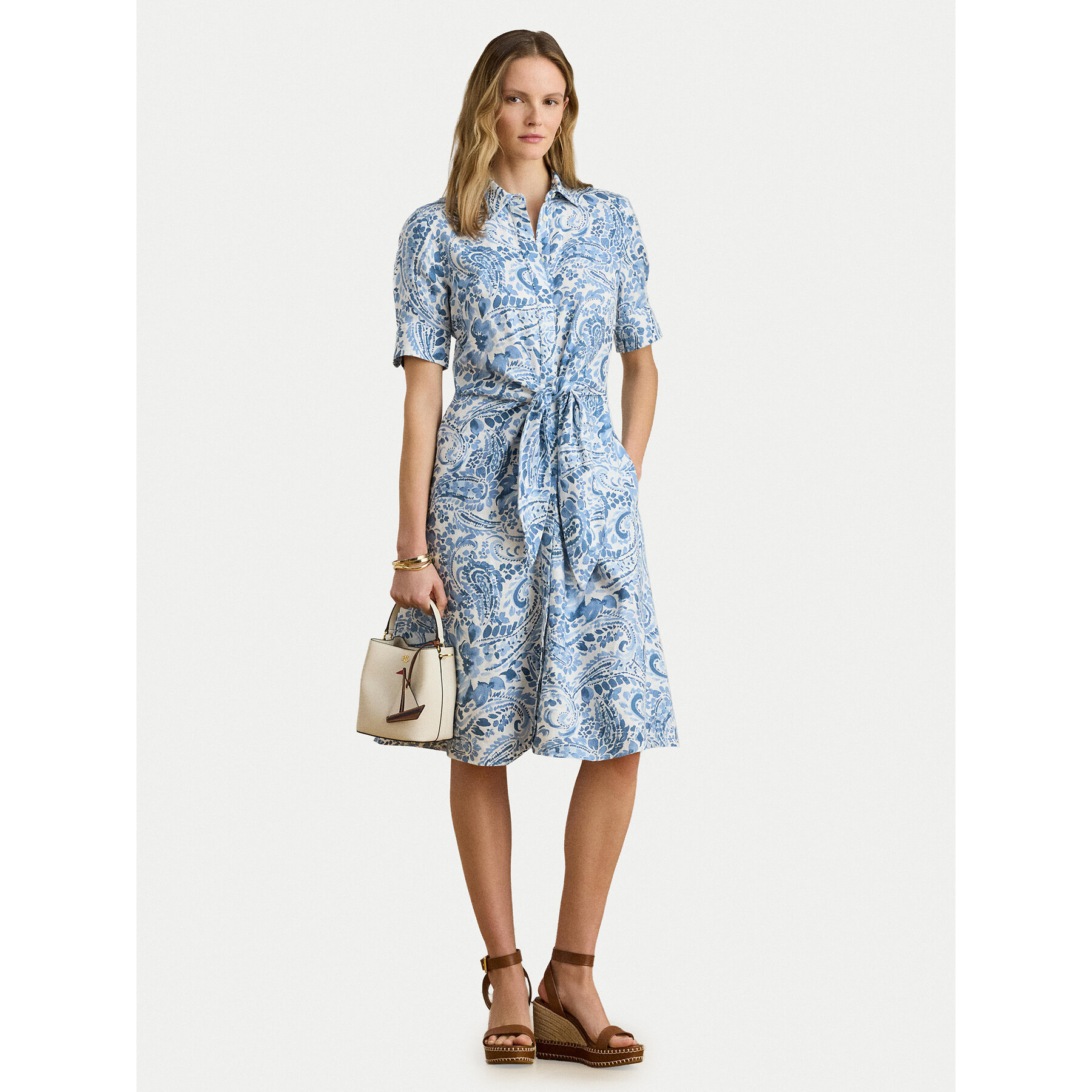 LAUREN RALPH LAUREN Sukienka koszulowa 200P08916002 Niebieski Regular Fit