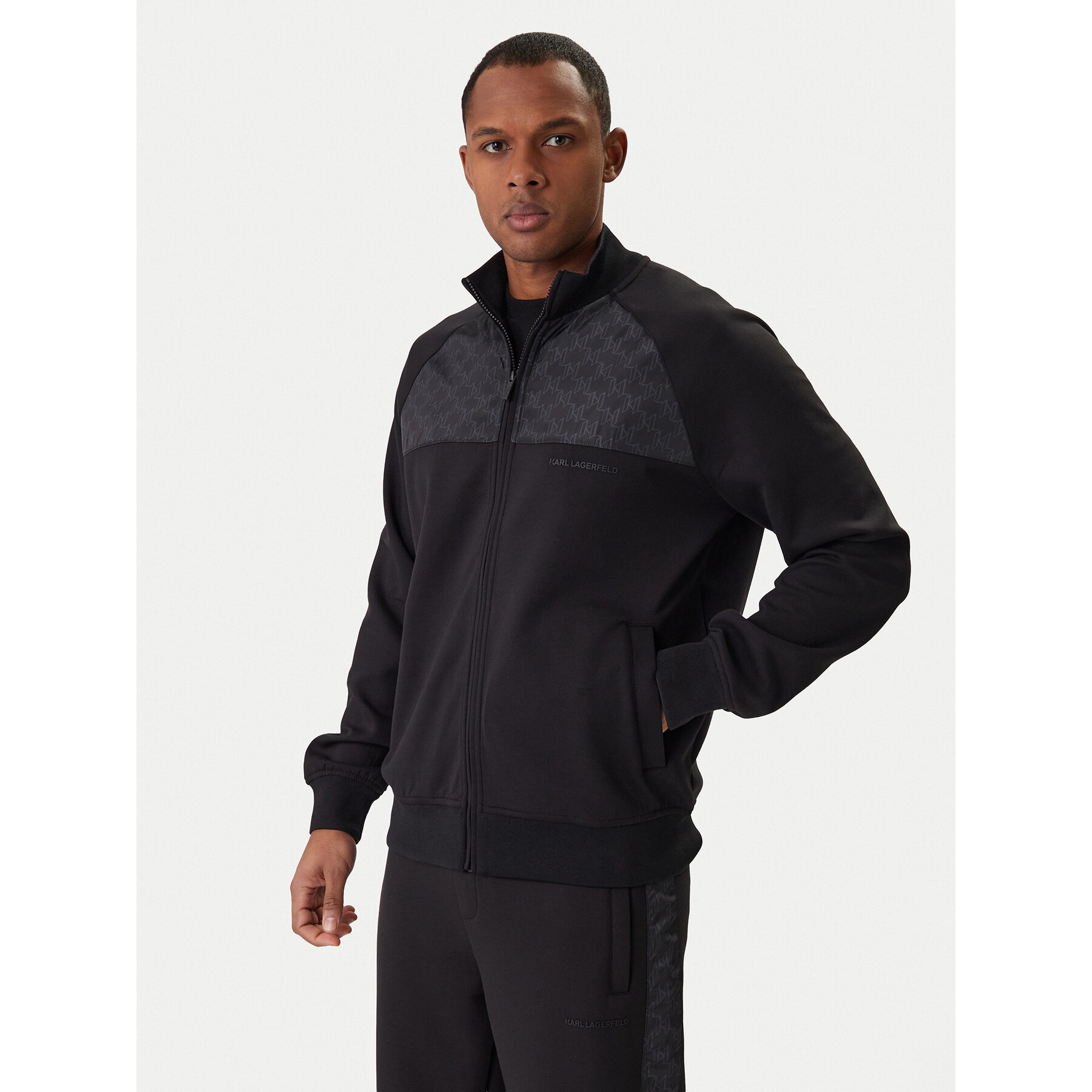 KARL LAGERFELD Bluza 705000 561902 Czarny Regular Fit