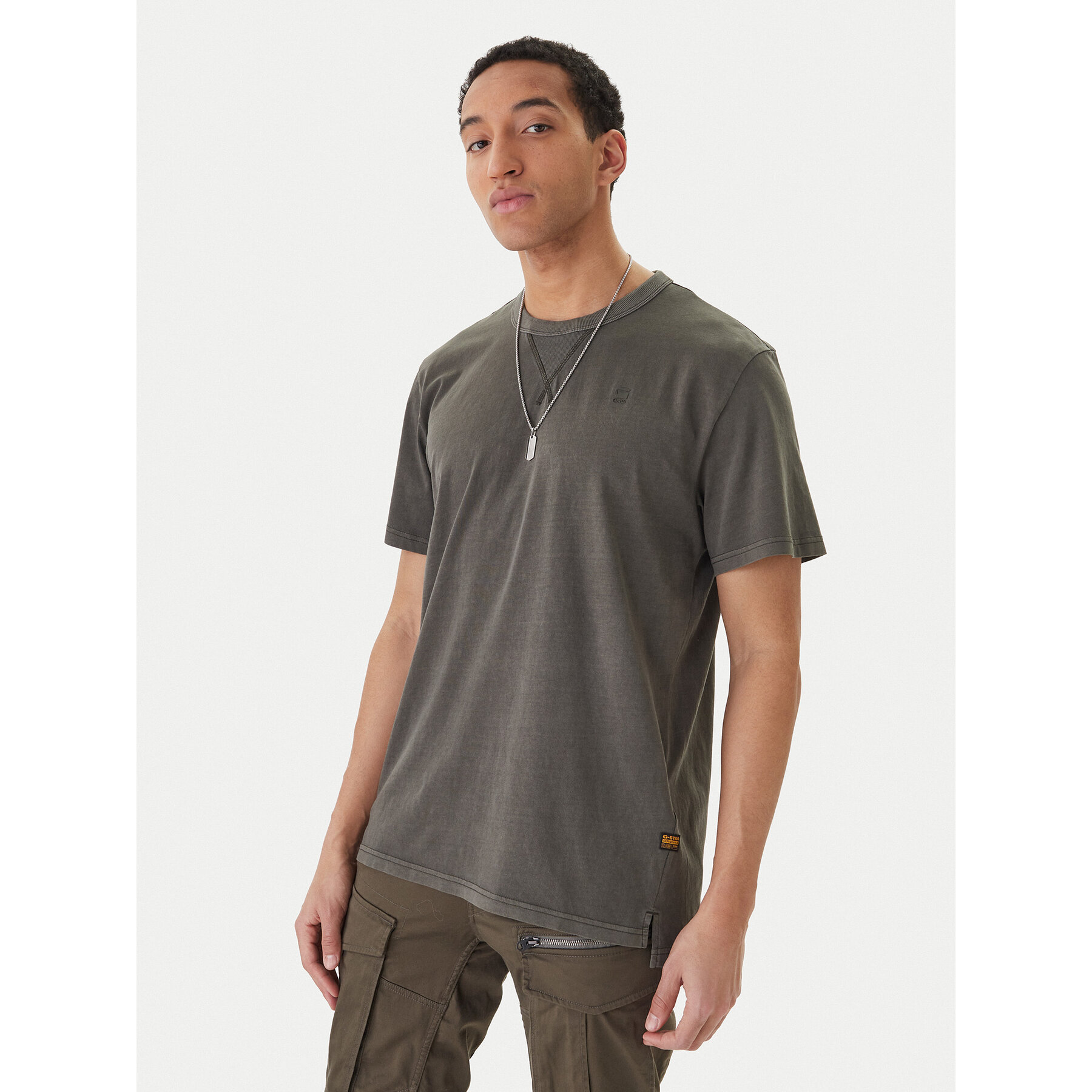 G-Star Raw T-Shirt Nifous D24449-2653 Szary Regular Fit
