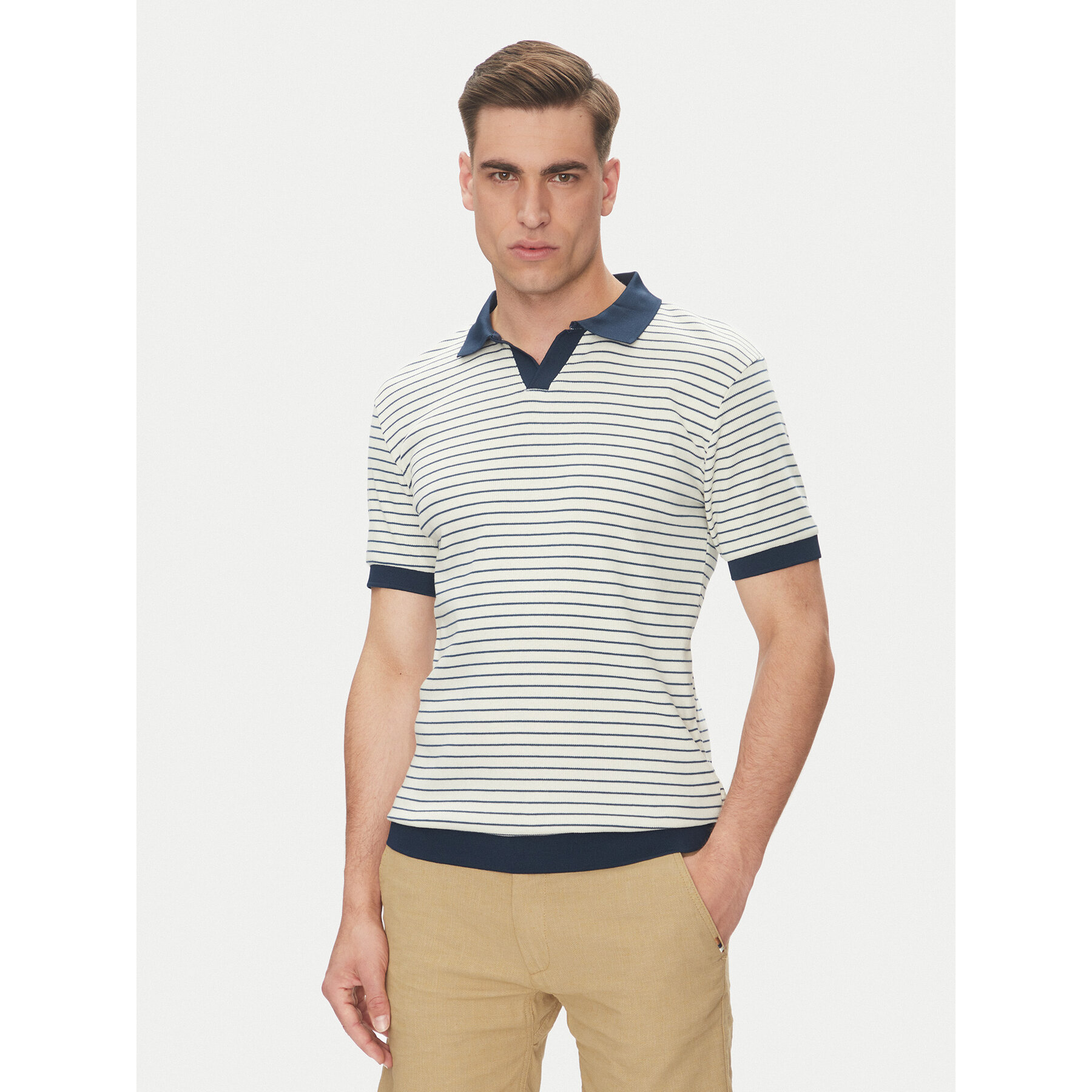 INDICODE Polo Toxi 41-130 Beżowy Regular Fit