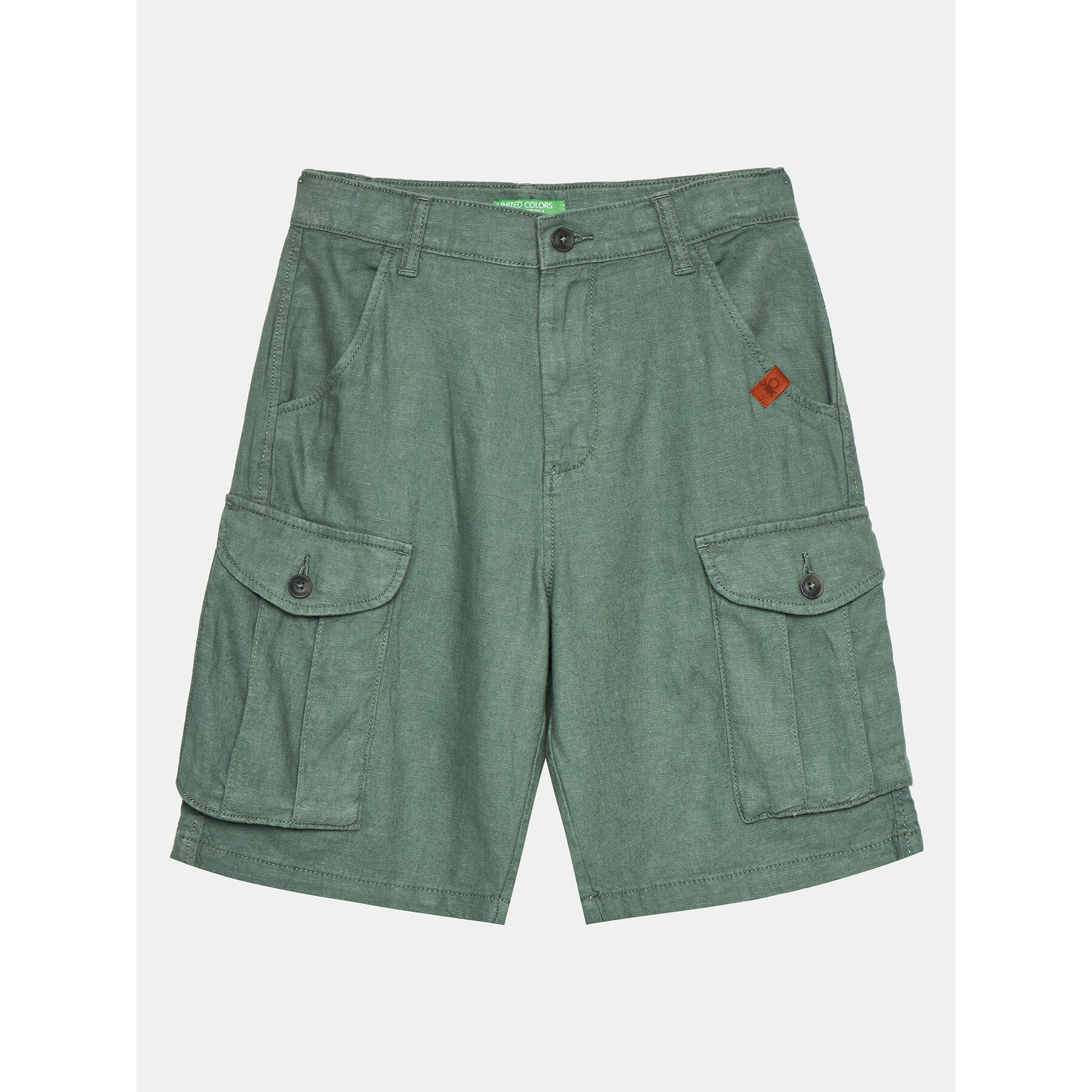 United Colors Of Benetton Szorty materiałowe 424RC902X Zielony Regular Fit