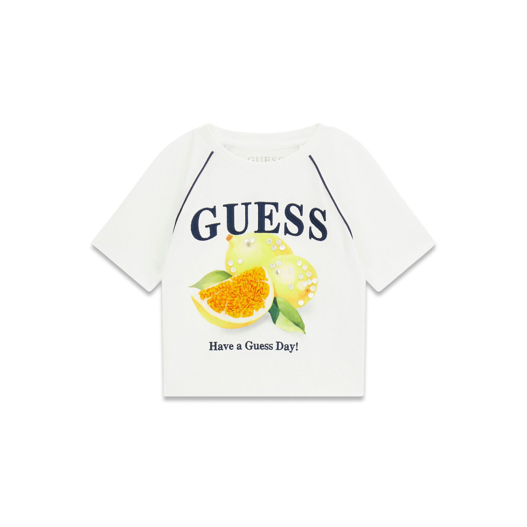 Guess T-Shirt J6GI08 K8HM4 Biały Regular Fit