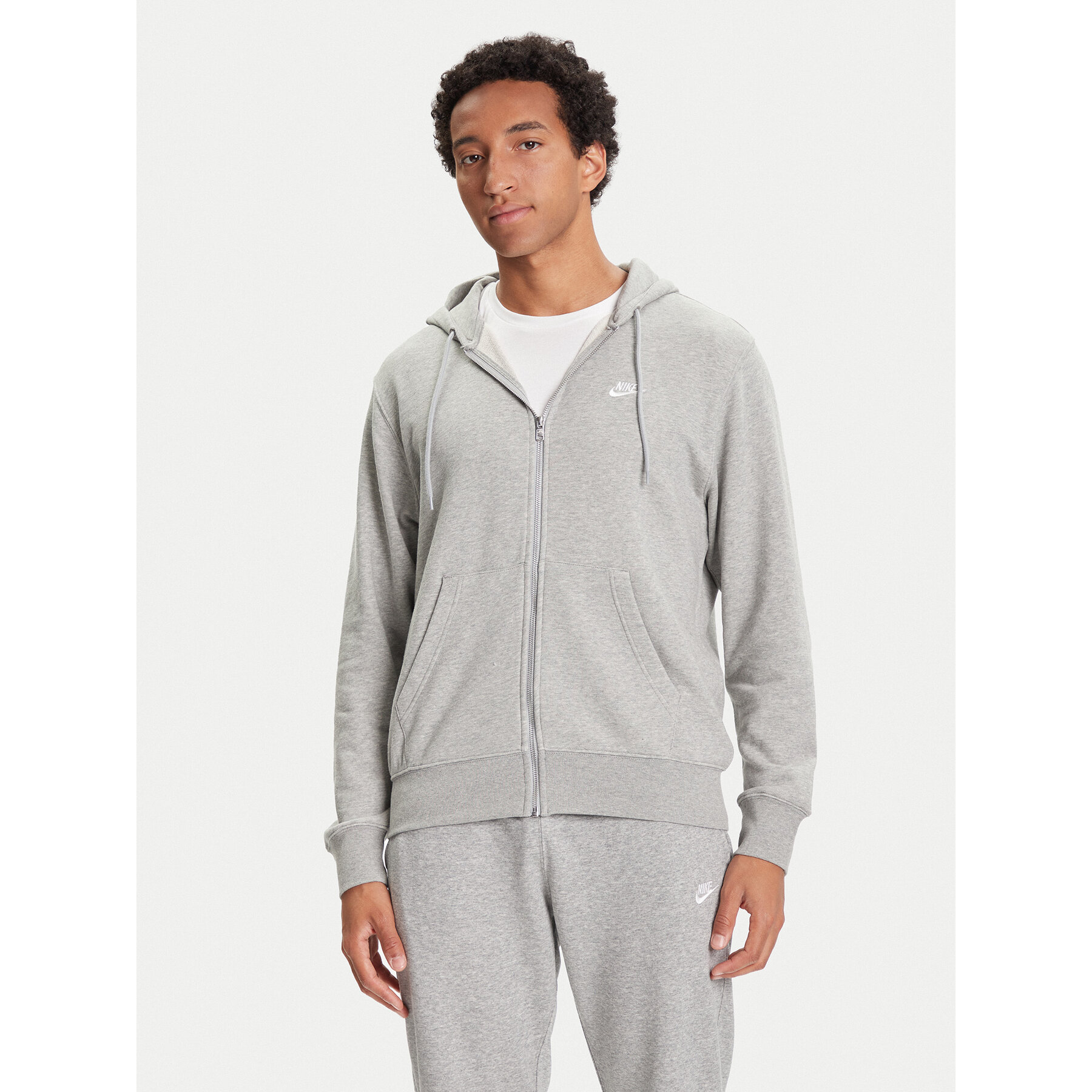 Nike Bluza Club FN3884 Szary Regular Fit
