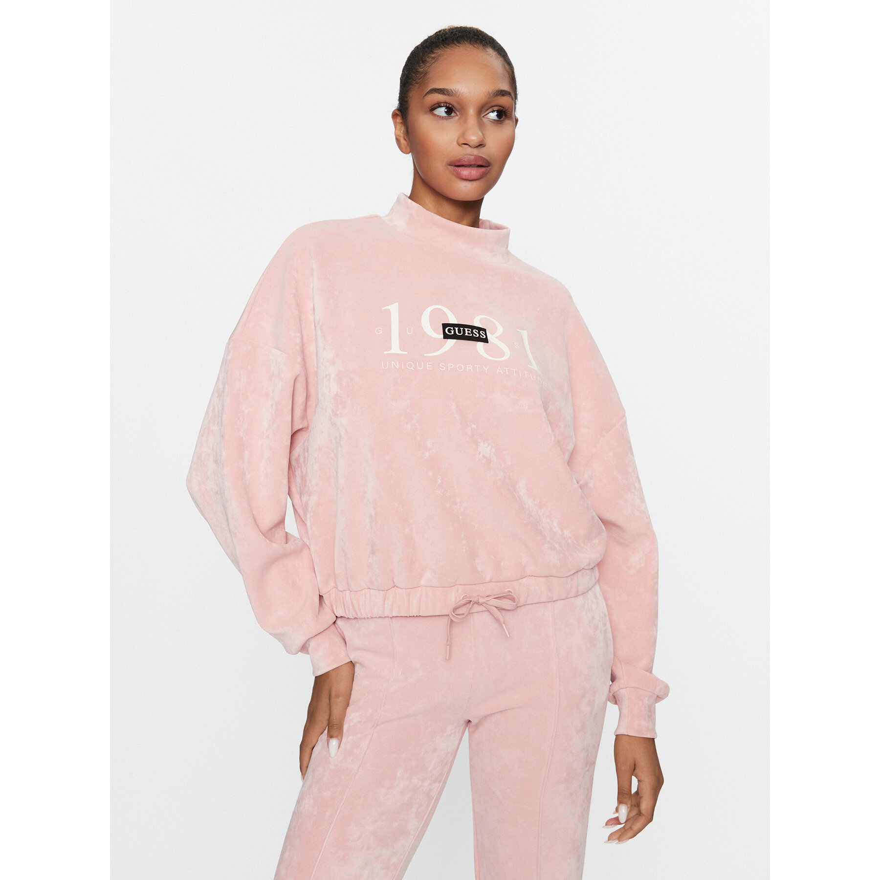 Guess Bluza Aleta V3BQ00 KBC00 Różowy Regular Fit