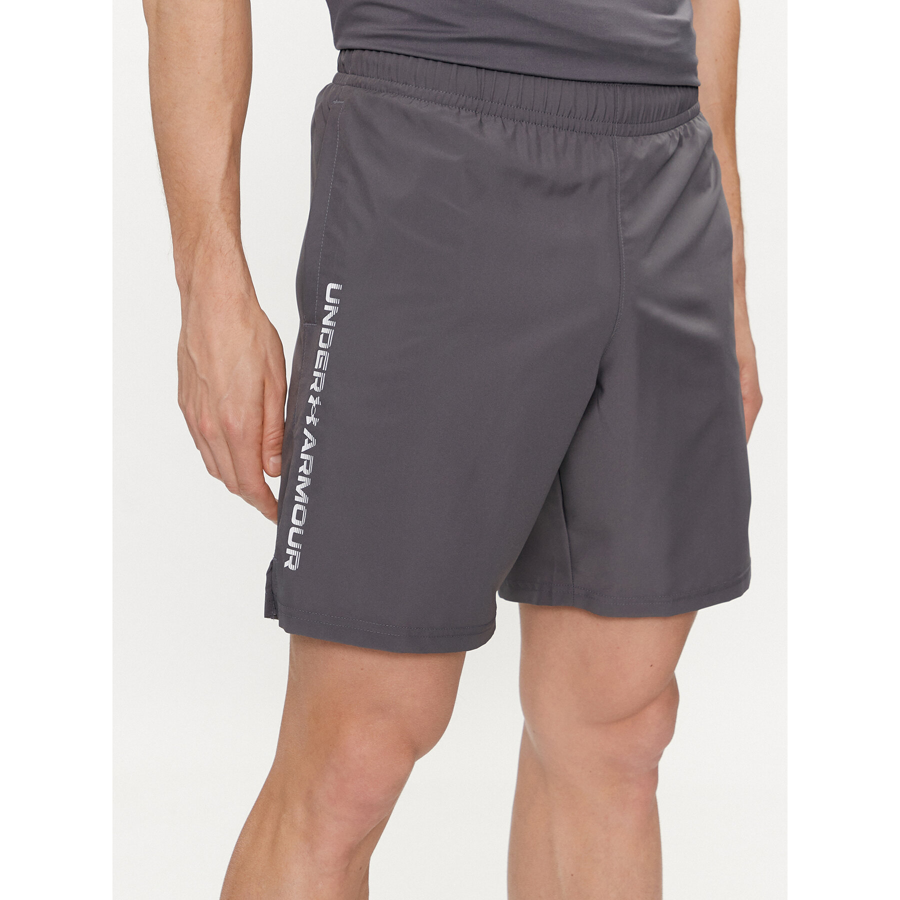 Under Armour Szorty sportowe Ua Woven Wdmk Shorts 1383356-025 Szary Loose Fit