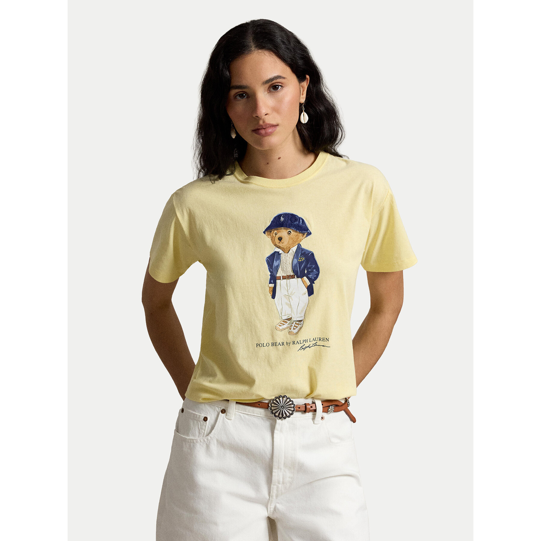 Polo Ralph Lauren T-Shirt 211B17792001 Żółty jasny Regular Fit