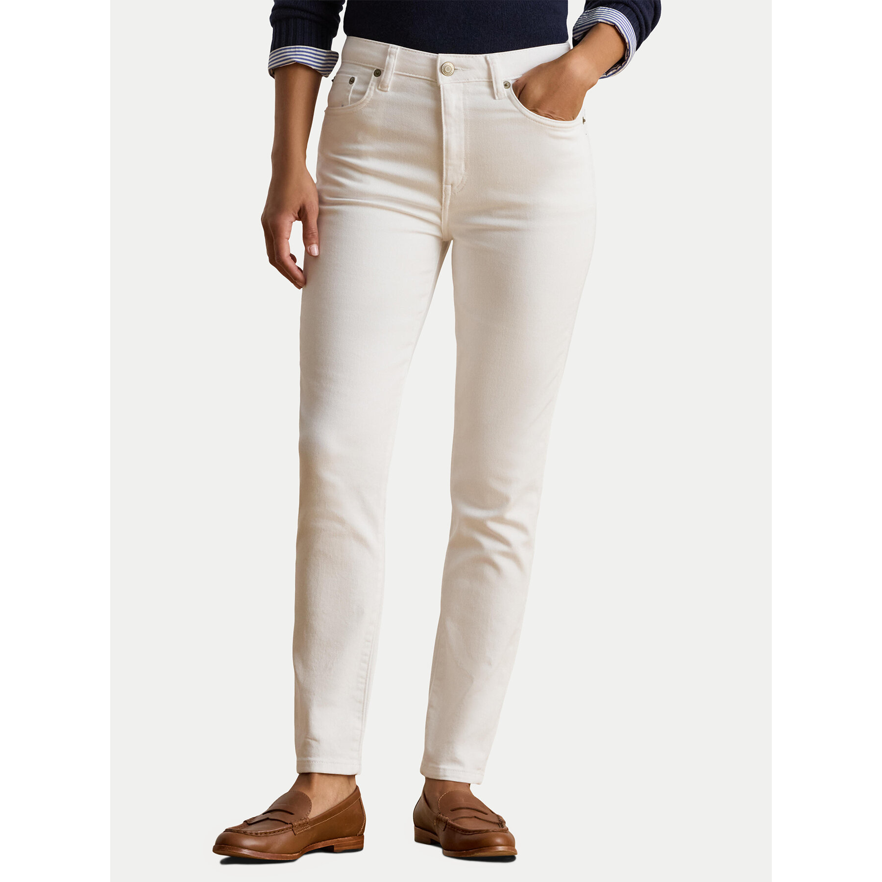 LAUREN RALPH LAUREN Jeansy 200926078001 Biały Skinny Fit