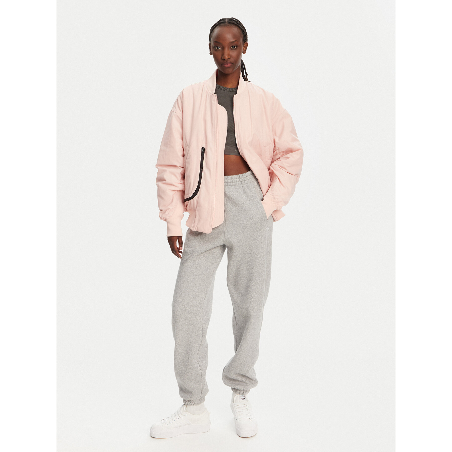 adidas by Stella McCartney Kurtka bomber True Nature JF8467 Różowy Oversize