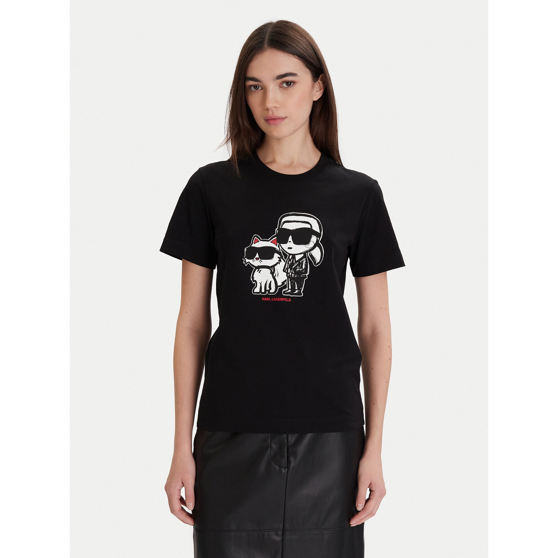 KARL LAGERFELD T-Shirt A1W17129 Czarny Regular Fit
