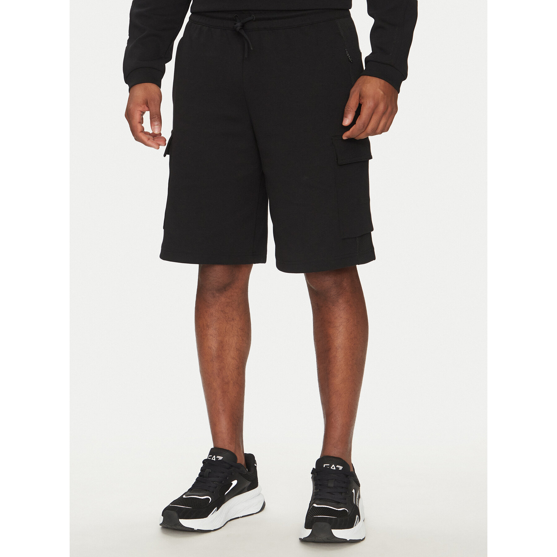 EA7 Emporio Armani Szorty sportowe 7M000326 AF12660 UC001 Czarny Regular Fit