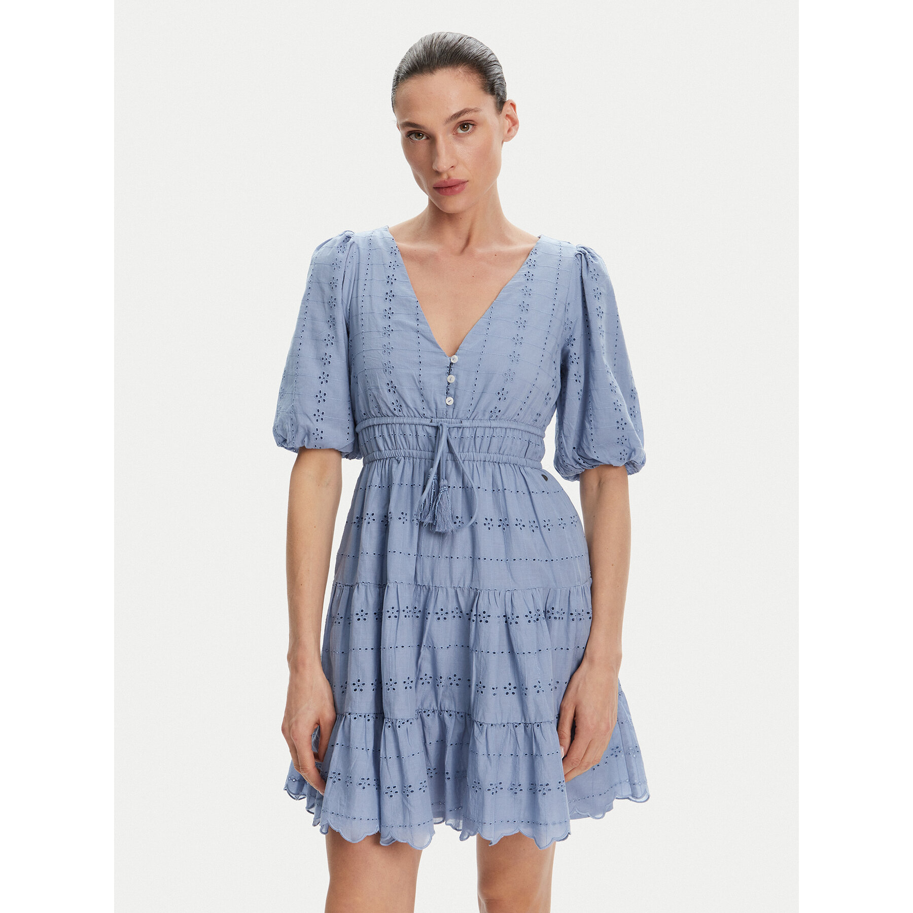 Pepe Jeans Sukienka letnia Day PL953694 Błękitny Regular Fit