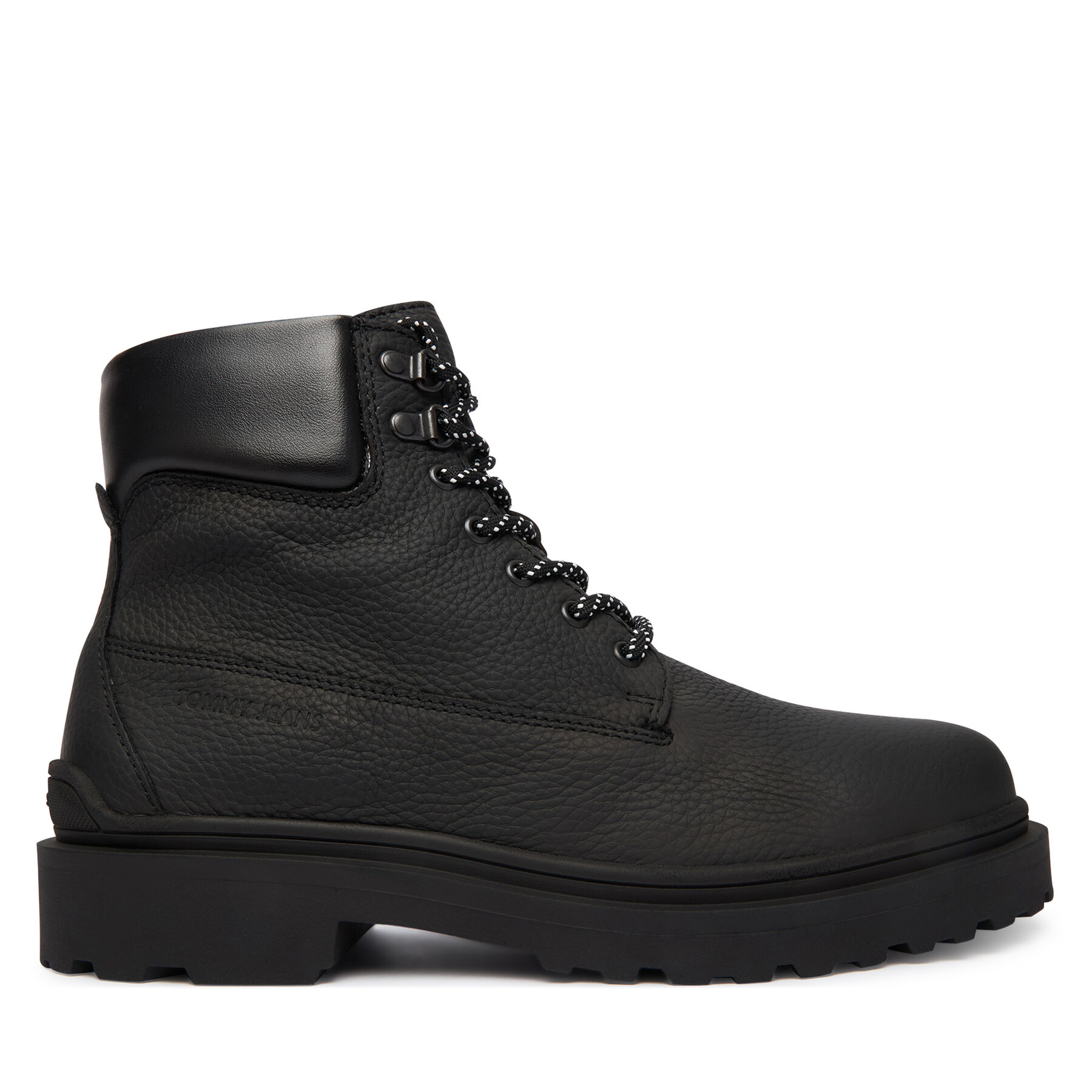 Tommy Jeans Trzewiki Tjm Lace Up Boot Leather EM0EM01629 Czarny