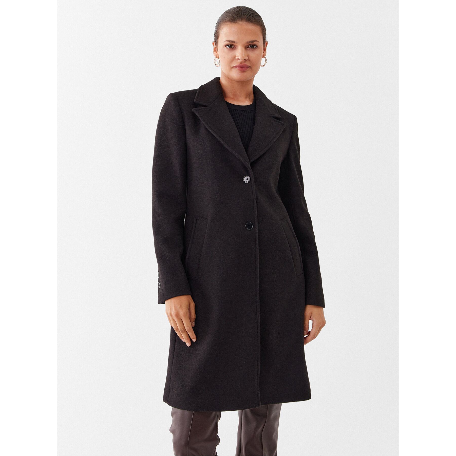 Liu Jo Płaszcz przejściowy MF3104 T4612 Czarny Regular Fit