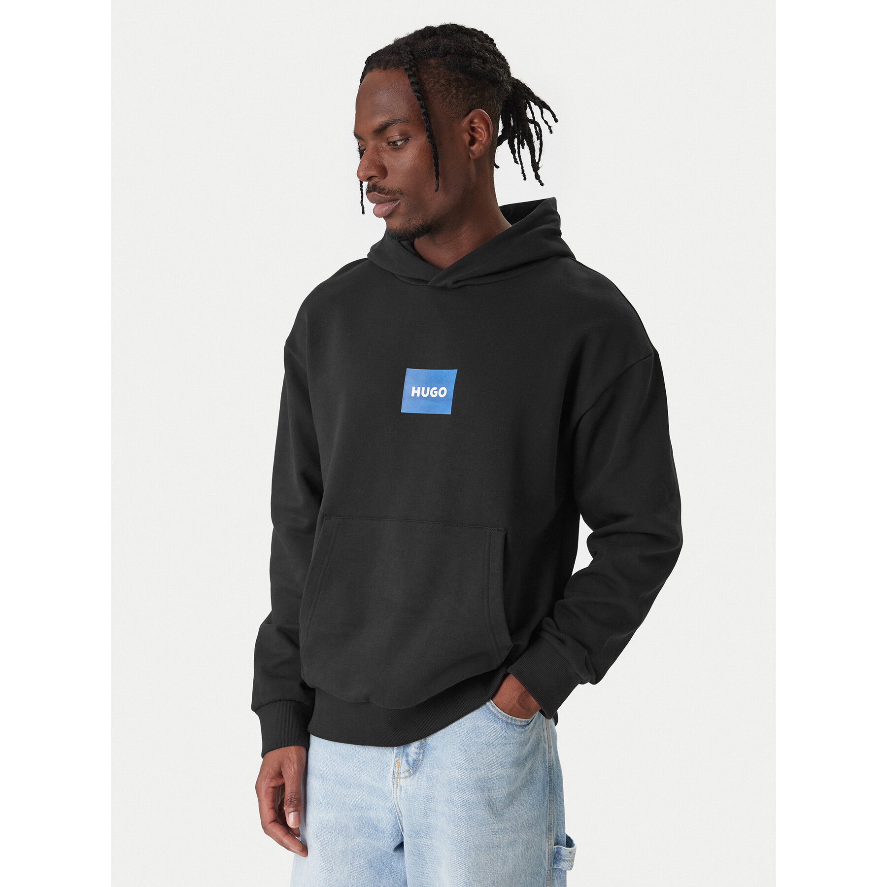 HUGO Bluza Nayohood 50556613 Czarny Regular Fit