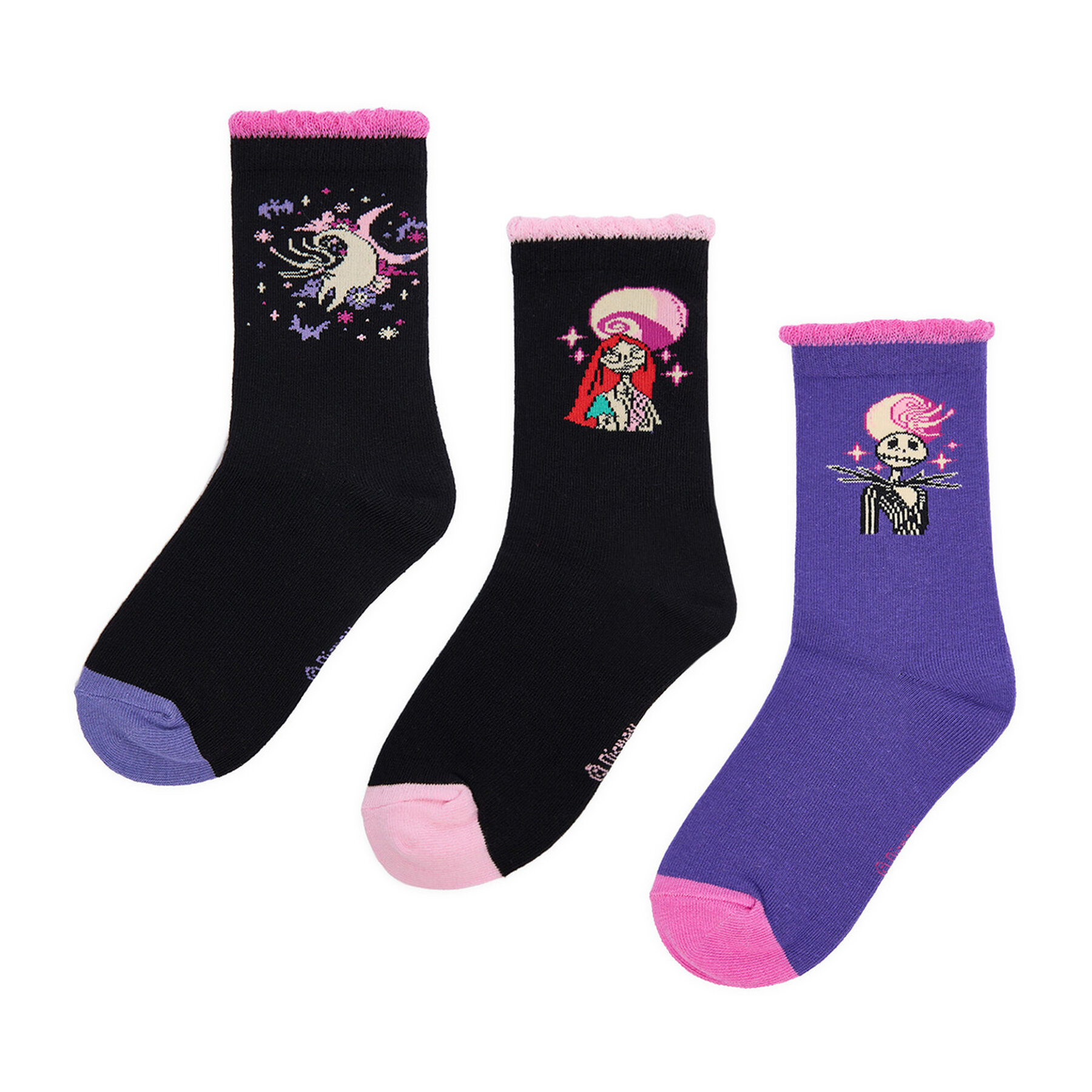 NIGHTMARE BEFORE CHRISTMAS Skarpety krótkie CEO-ACCCS-AW25-335NBC(3-PACK) Czarny