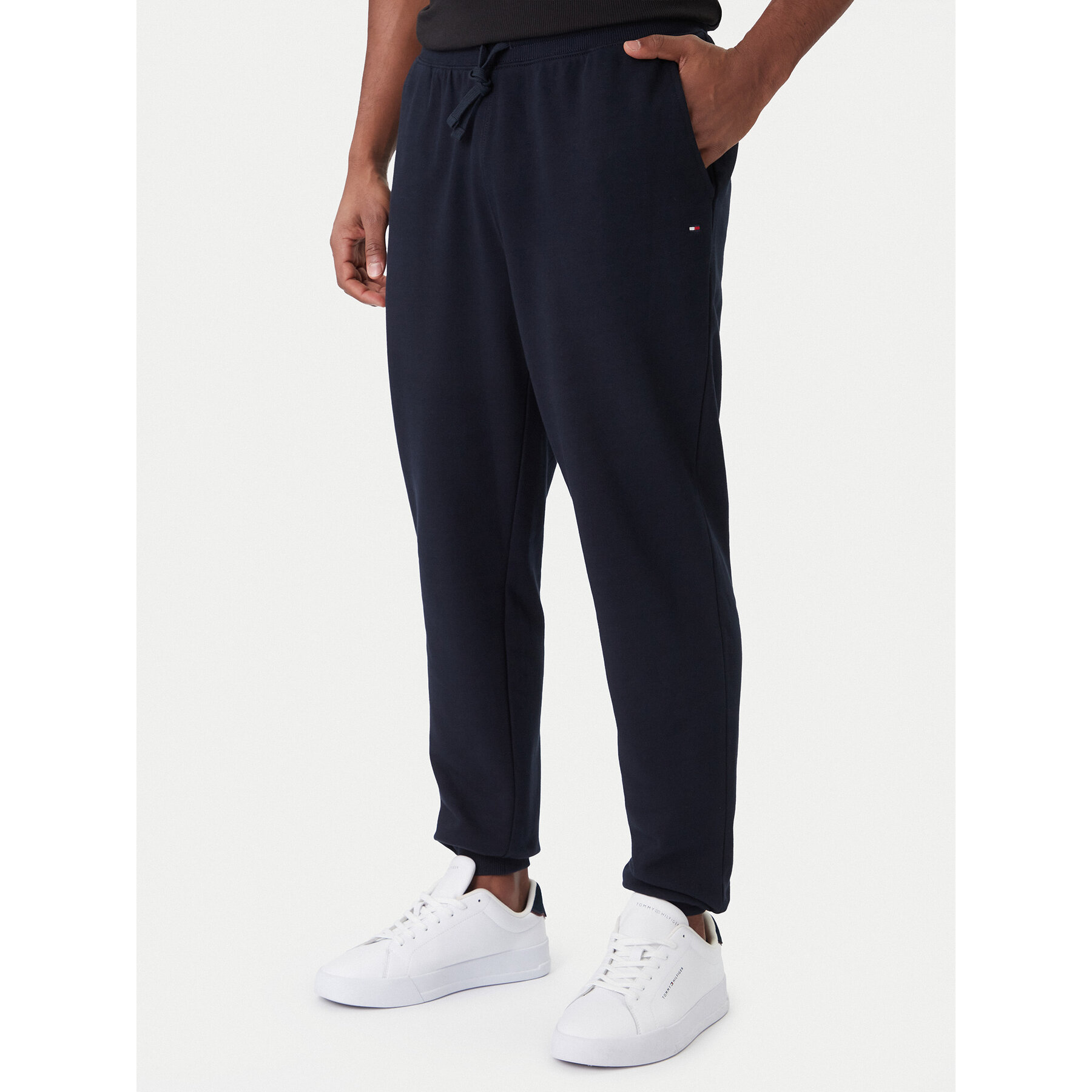 Tommy Hilfiger Spodnie dresowe Essential MW0MW37236 Granatowy Regular Fit