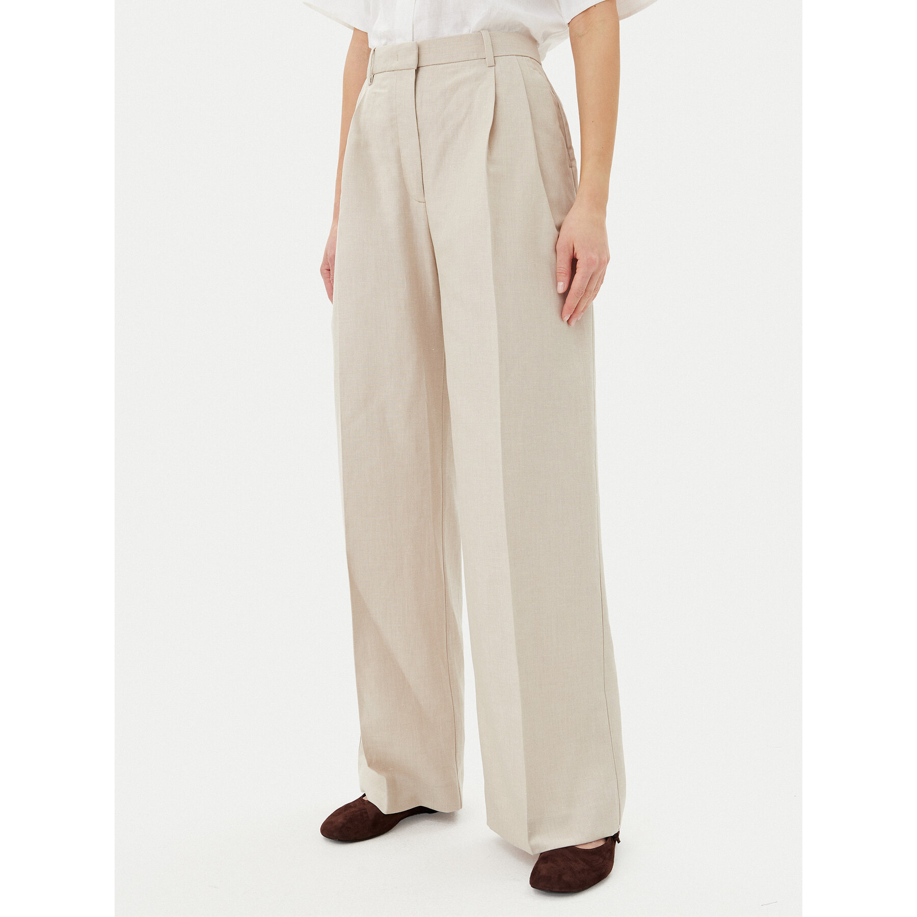 Tommy Hilfiger Spodnie materiałowe WW0WW45460 Beżowy Relaxed Fit