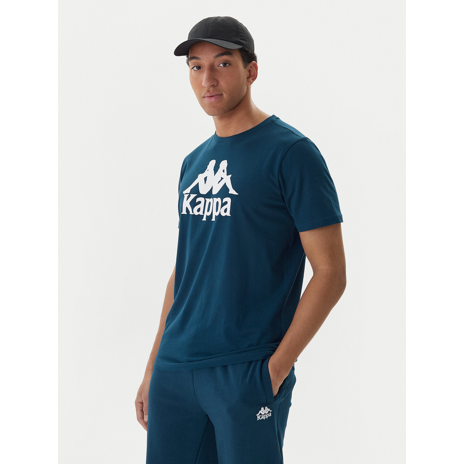 Kappa T-Shirt Authentic 361N6QW Granatowy Regular Fit