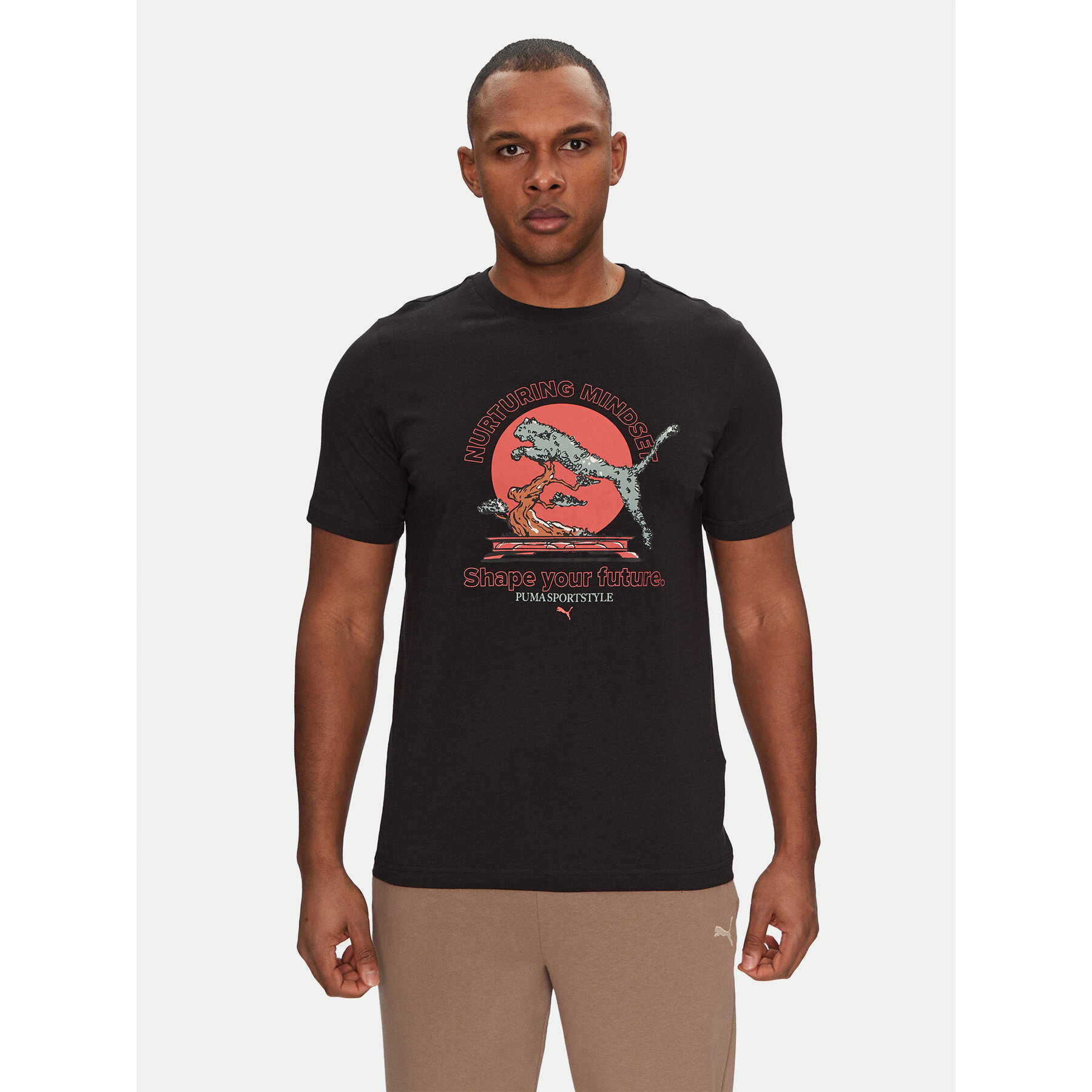 Puma T-Shirt Bonsai 629634 Czarny Regular Fit