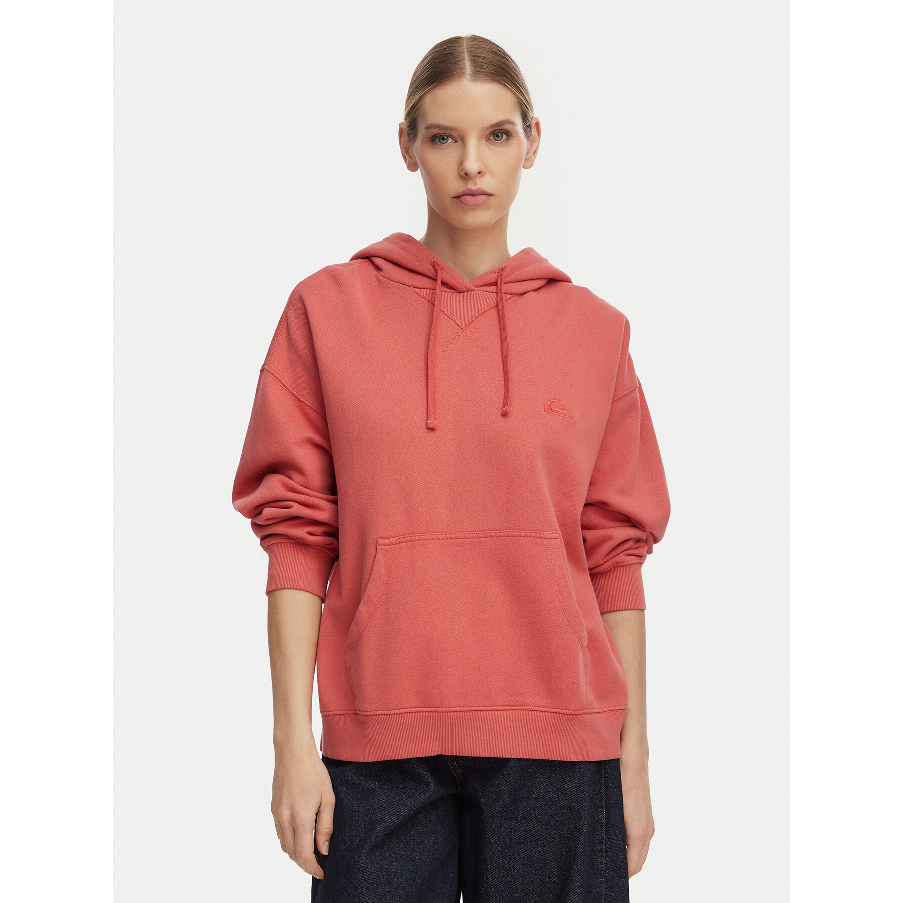 Quiksilver Bluza Esential Hoodie EQWFT03191 Koralowy Regular Fit