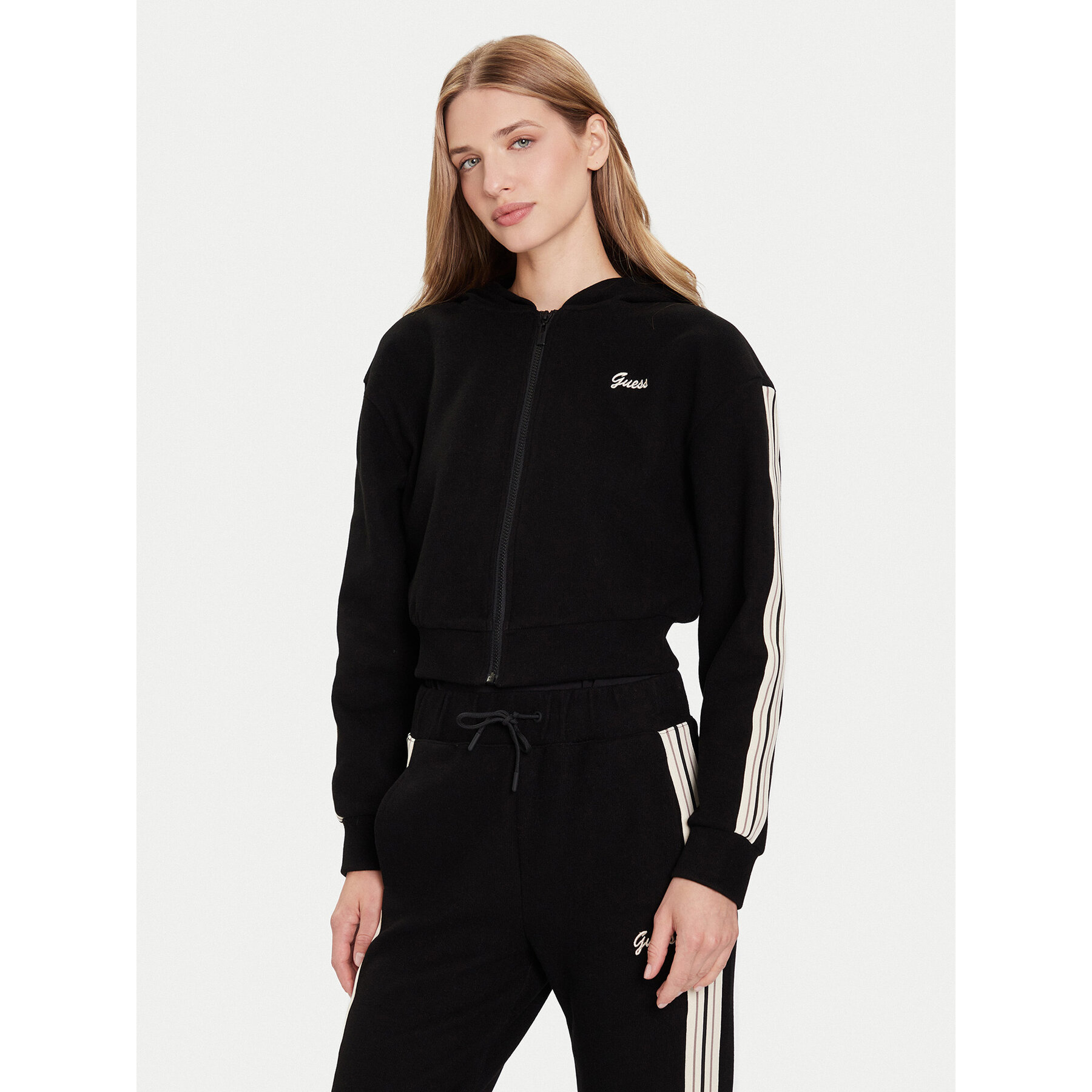 Guess Bluza V5BQ17 KCX52 Czarny Regular Fit