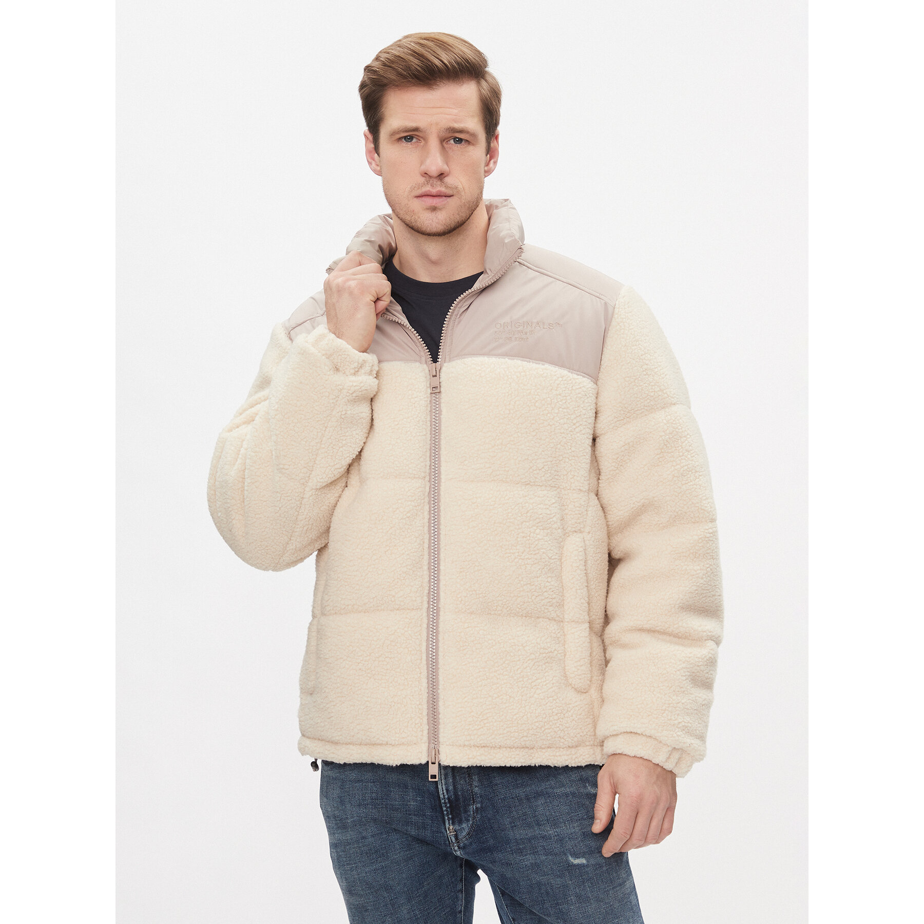 Jack & Jones Kurtka zimowa 12246685 Beżowy Regular Fit