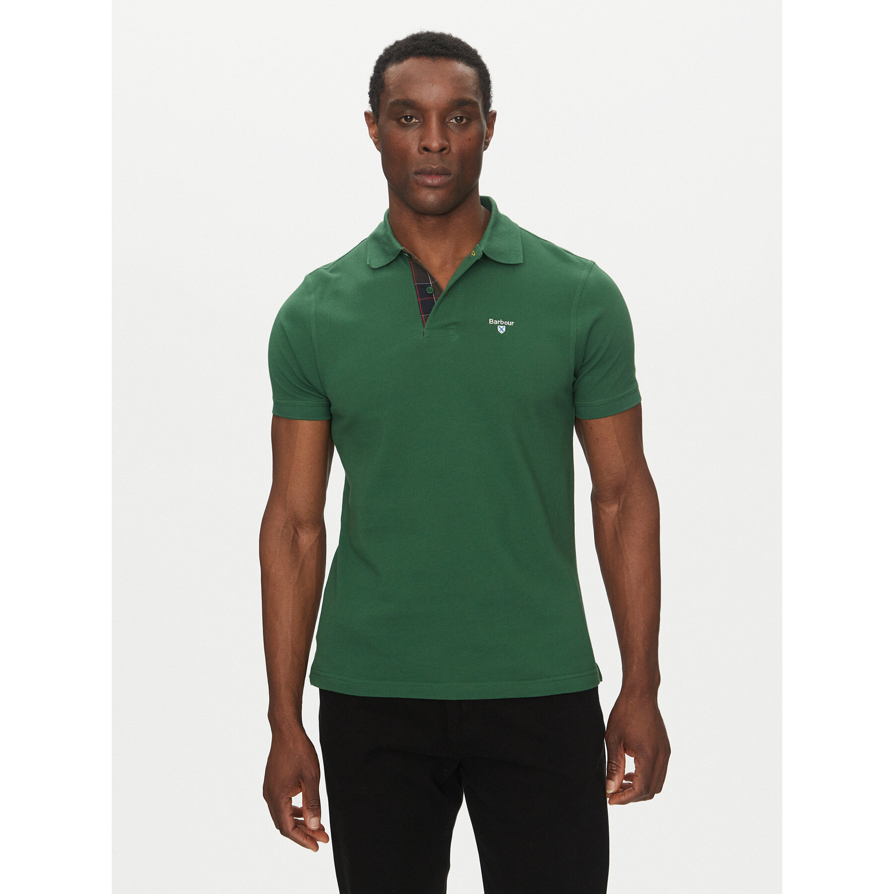 Barbour Polo Tartan MML0012OL72 Zielony Regular Fit