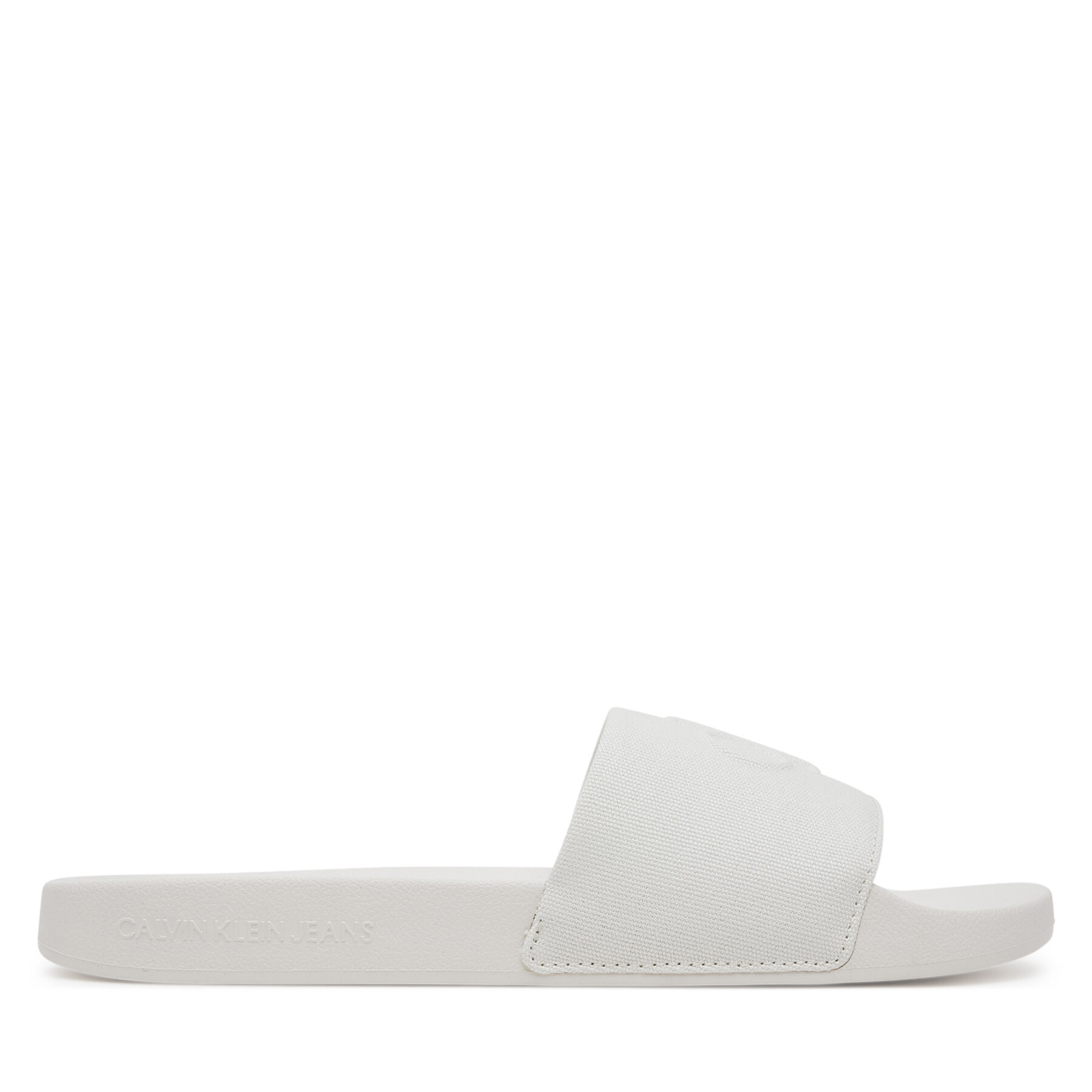 Calvin Klein Jeans Klapki Slide Hf Mono Cv YM0YM01282 Biały