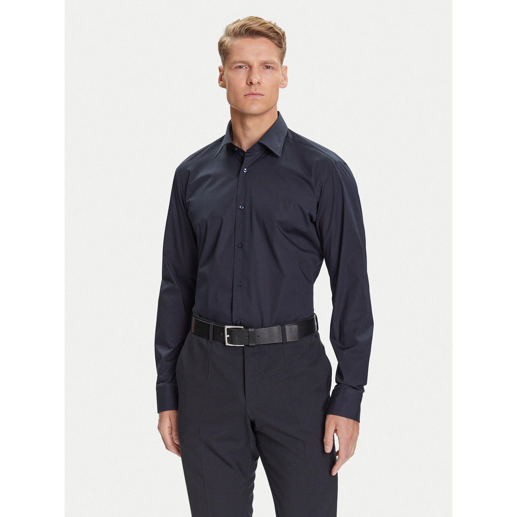 BOSS Koszula H-Joe 50545075 Granatowy Regular Fit