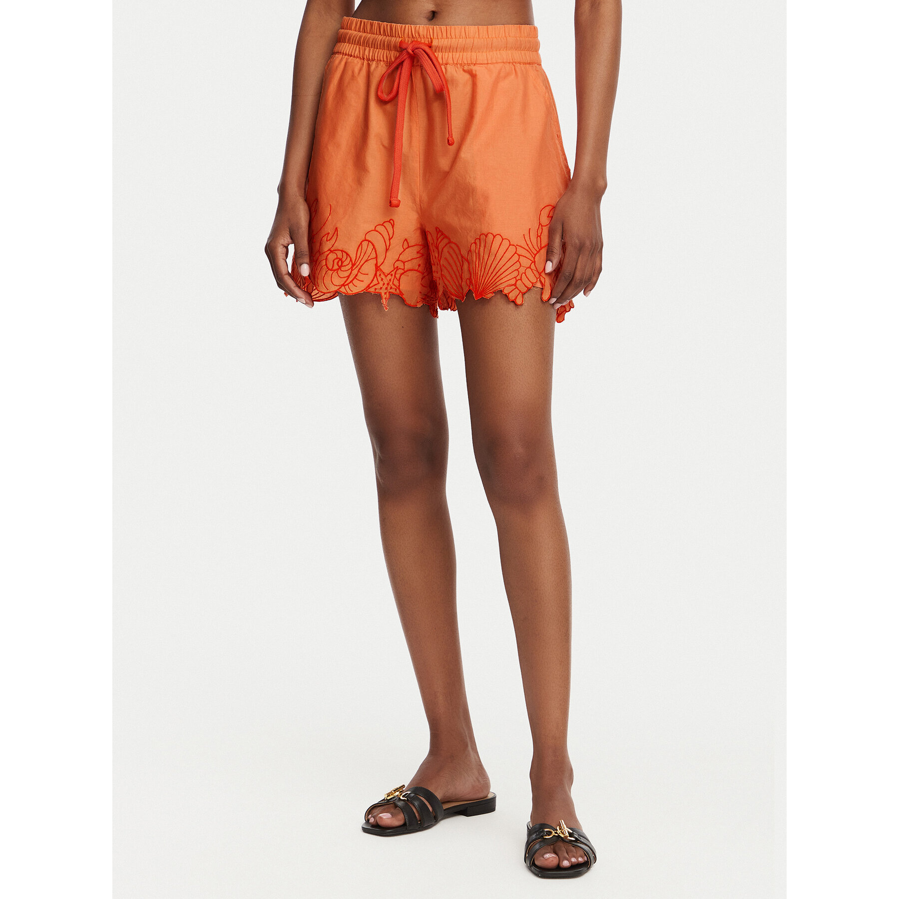 Vero Moda Szorty sportowe Lucia 10350997 Pomarańczowy jasny Regular Fit