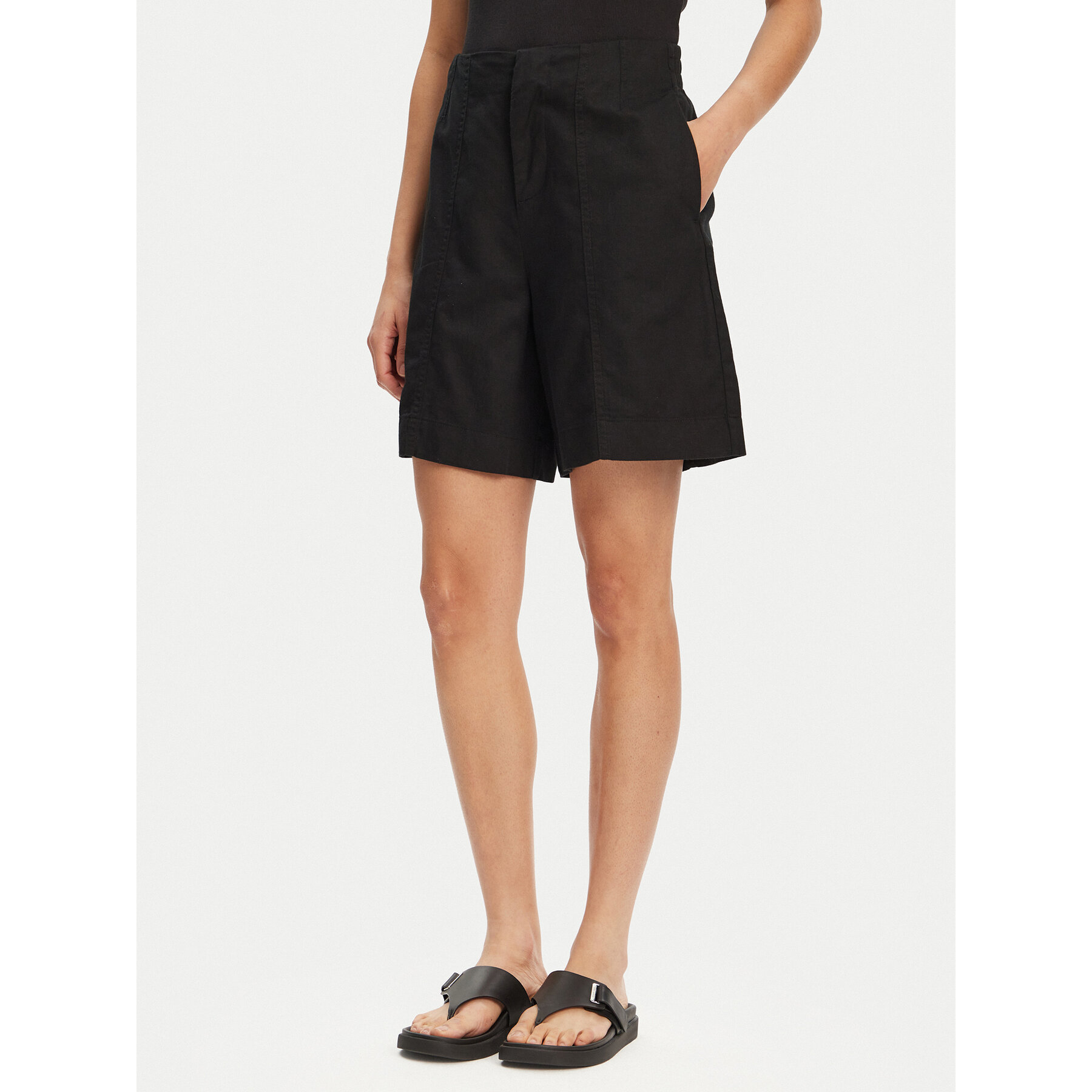 Calvin Klein Jeans Bermudy J20J225219 Czarny Relaxed Fit