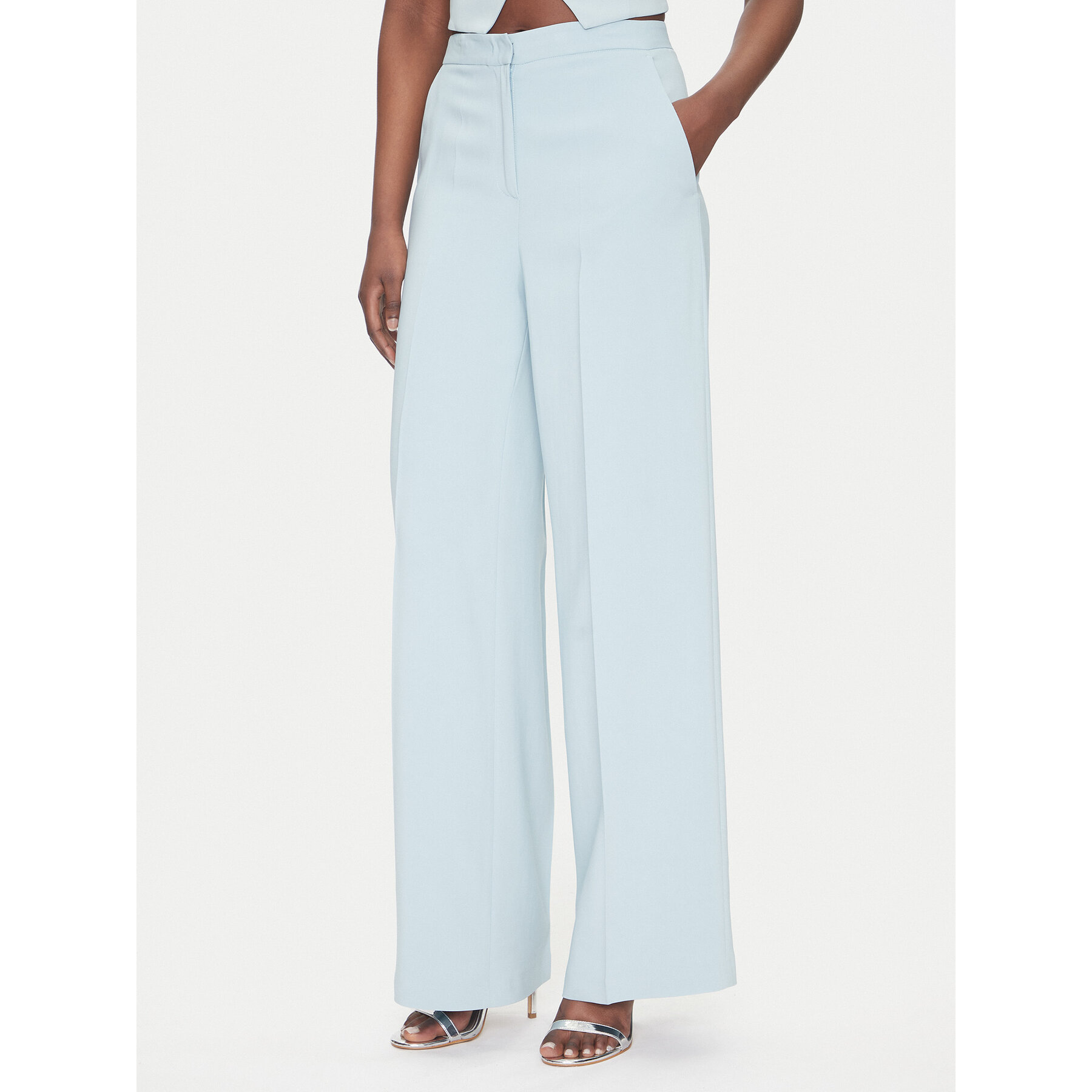 PINKO Spodnie materiałowe Pergamino 100331 A20Q Błękitny Regular Fit