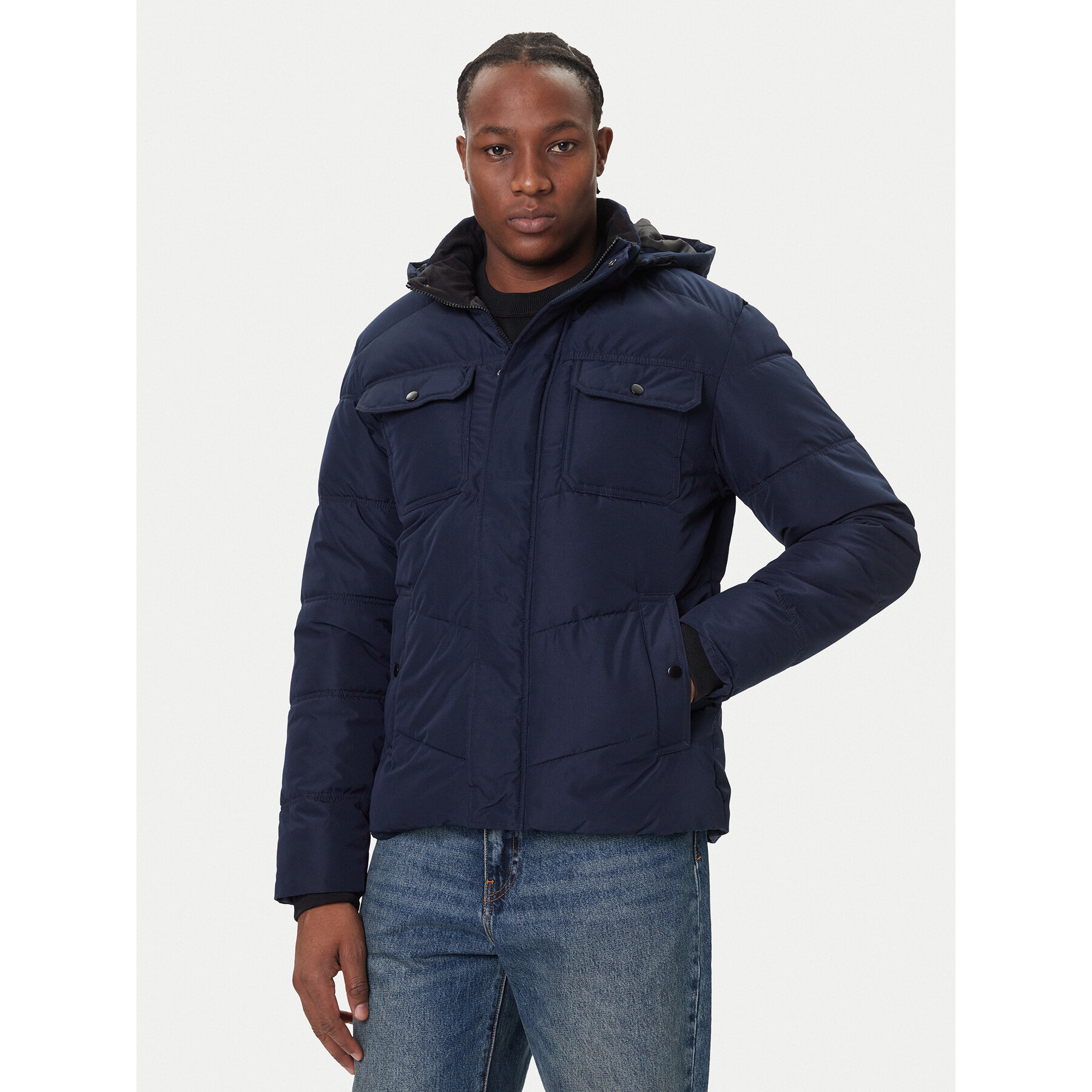 Jack & Jones Kurtka zimowa Morgan 12279687 Granatowy Regular Fit