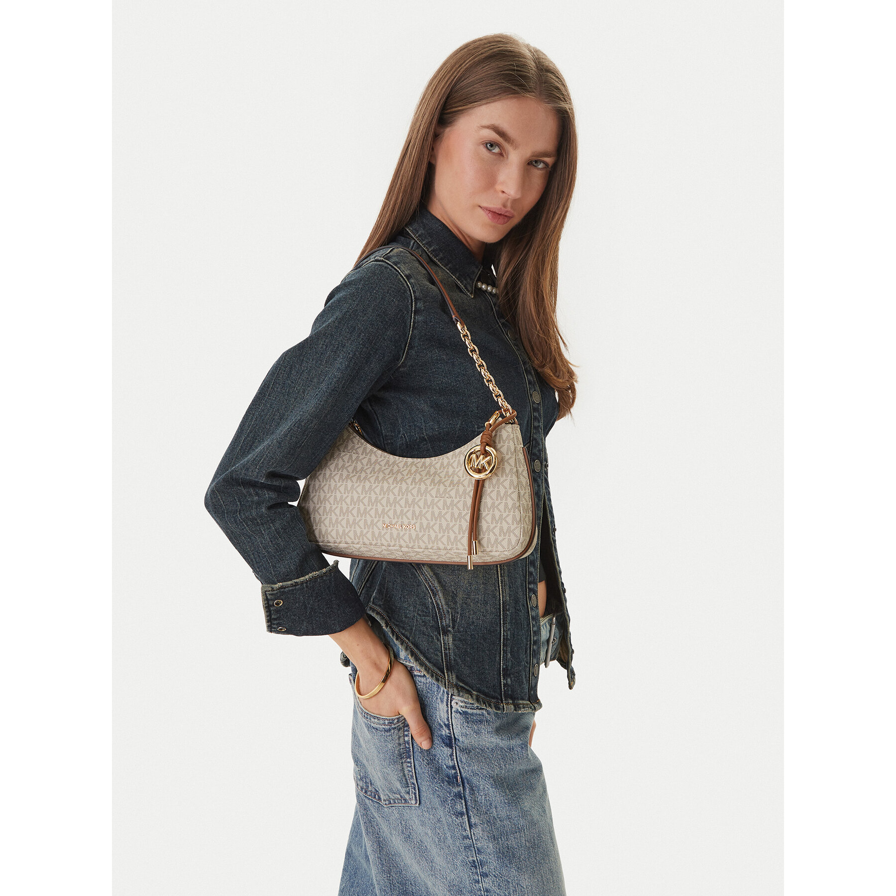 MICHAEL Michael Kors Torebka 32R6GY5W6B Écru