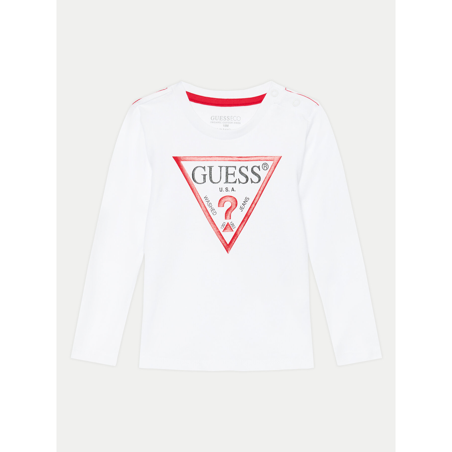 Guess Bluzka N84I24 K8HM0 Biały Regular Fit