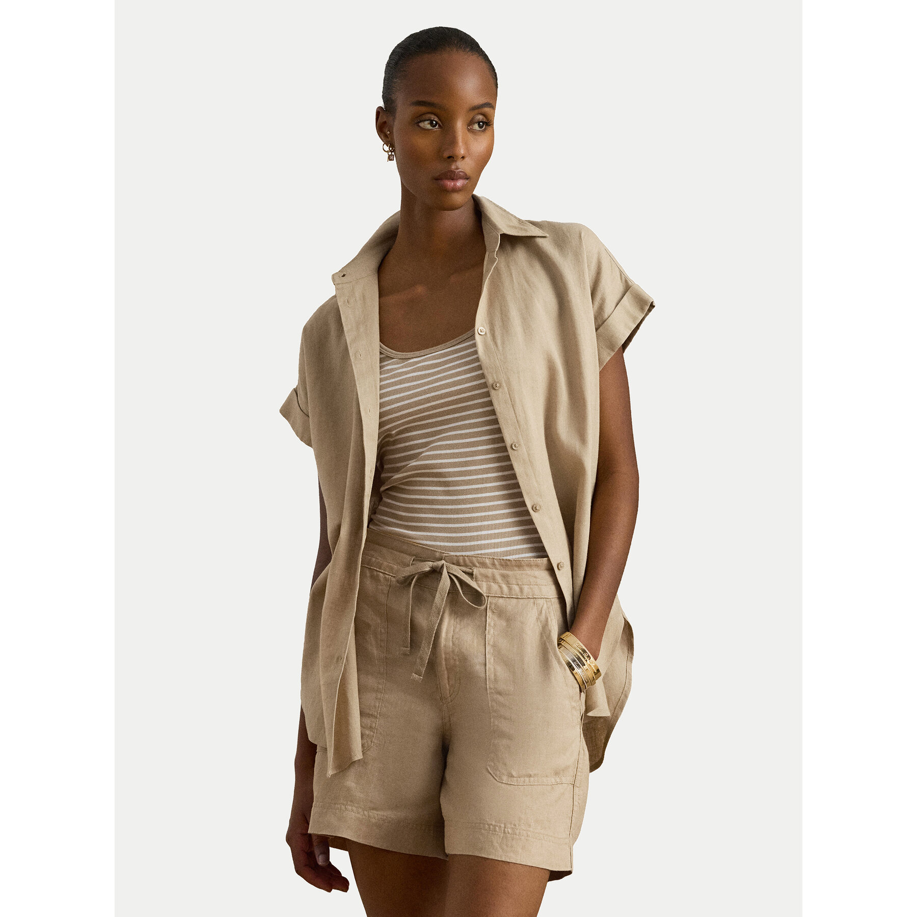 LAUREN RALPH LAUREN Koszula 200699152052 Beżowy Relaxed Fit