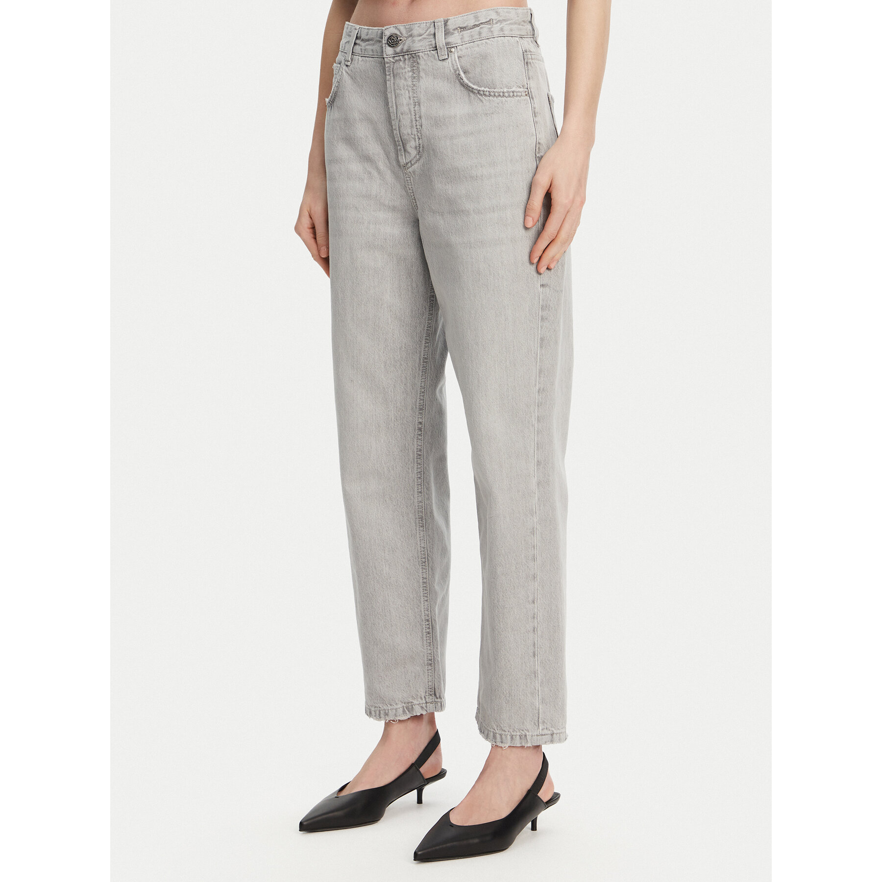 Marella Jeansy Tomboy 2513181044 Szary Straight Fit