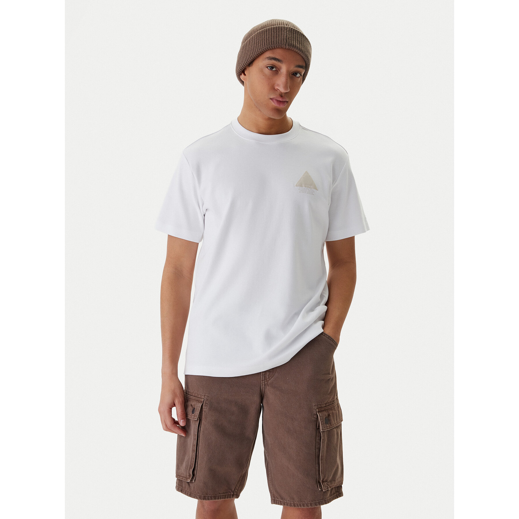 G-Star Raw T-Shirt D28593-C812 Biały Regular Fit