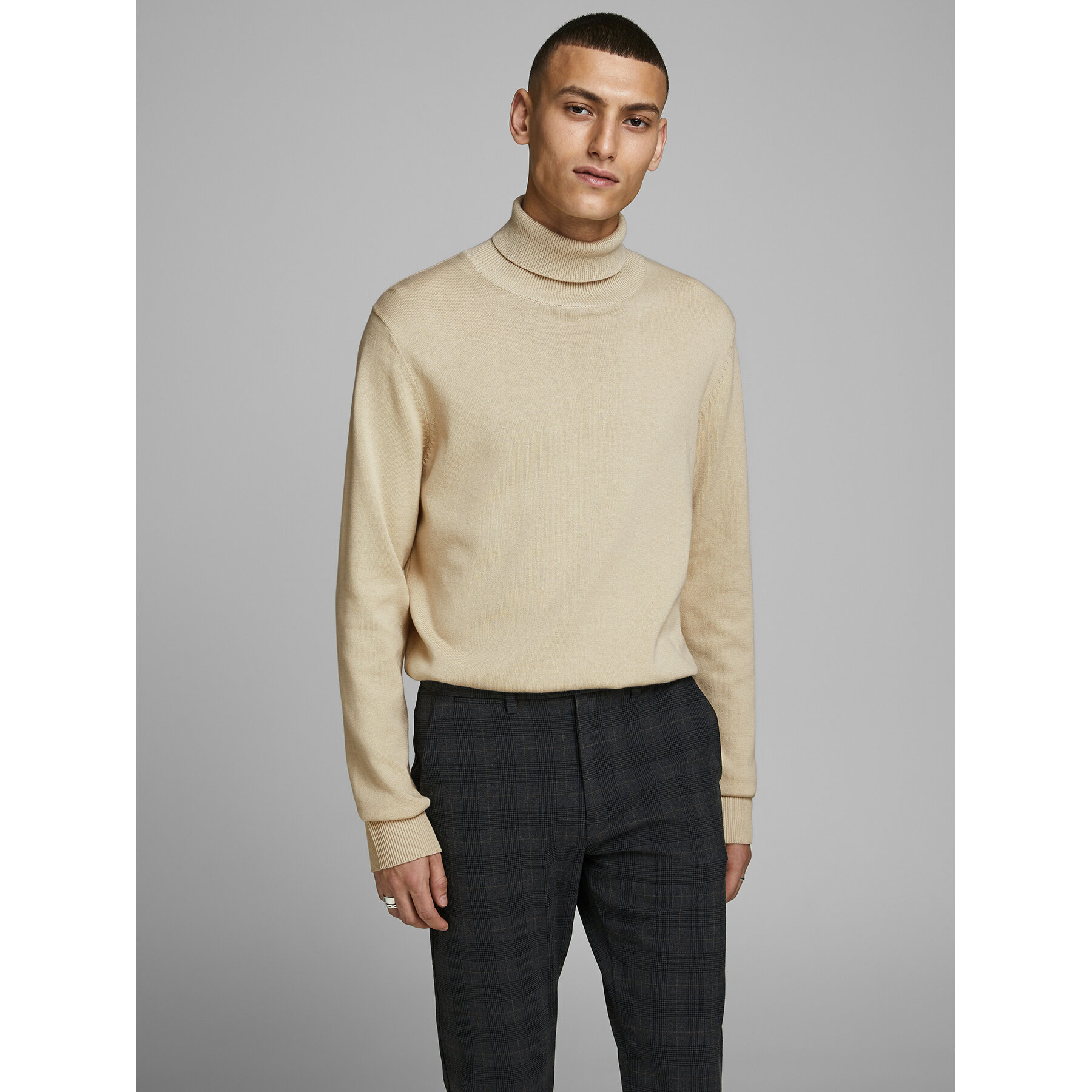 Jack & Jones Golf 12157417 Beżowy Regular Fit