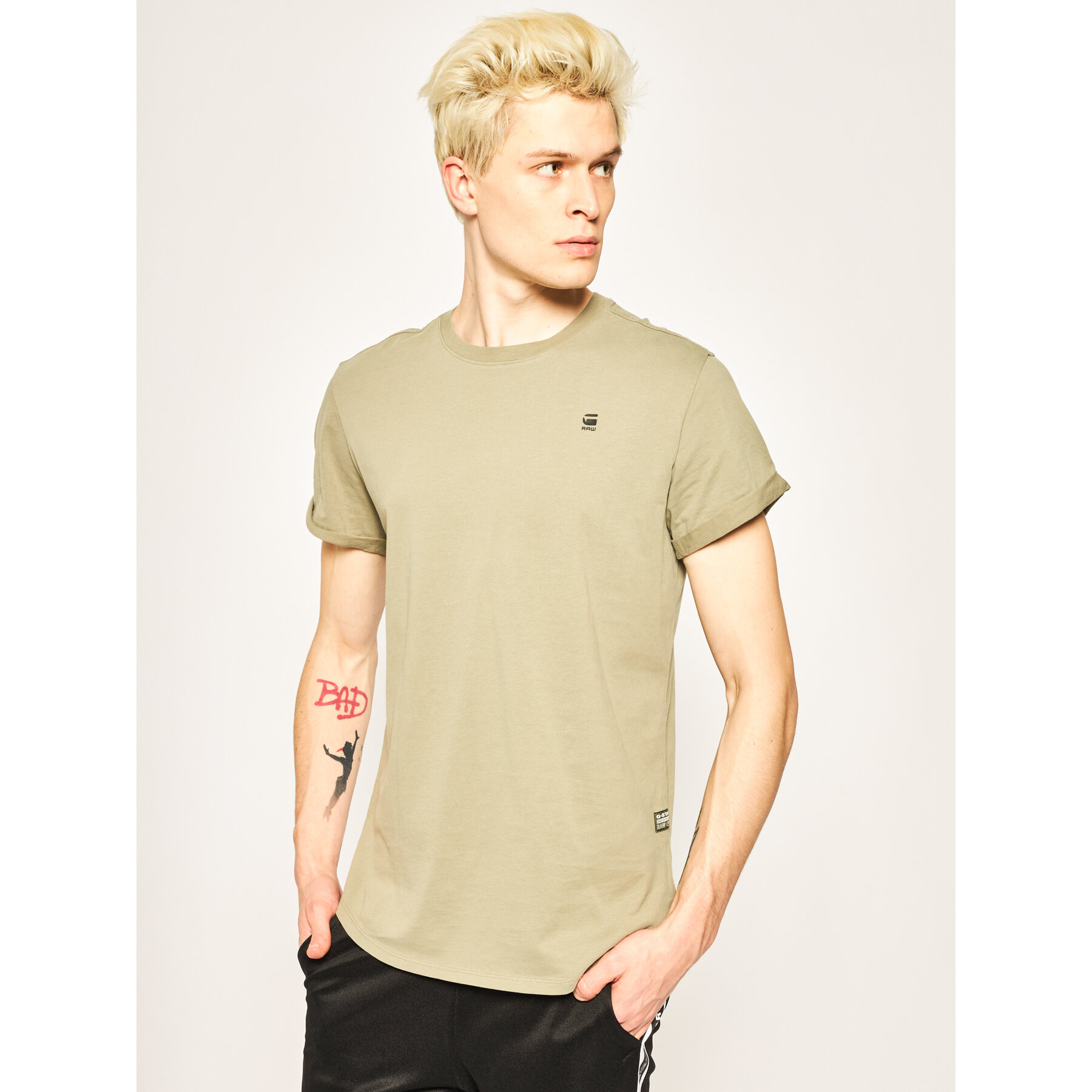 G-Star Raw T-Shirt Sustainable D16396-B353-2199 Zielony Relaxed Fit