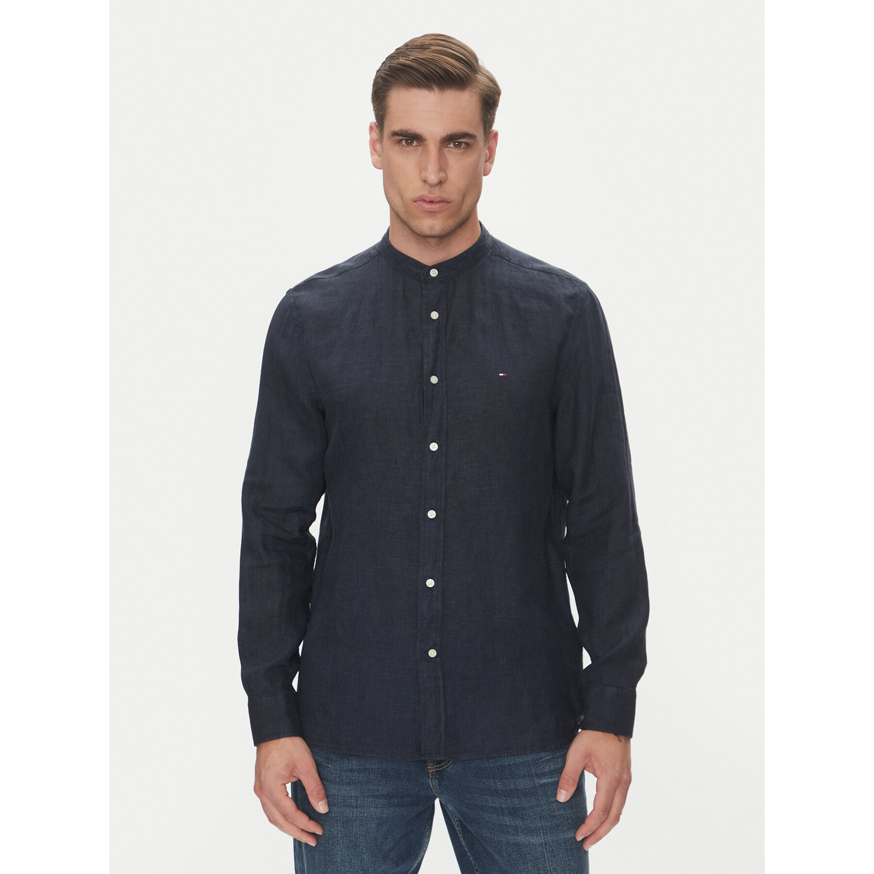 Tommy Hilfiger Koszula MW0MW39271 Granatowy Regular Fit