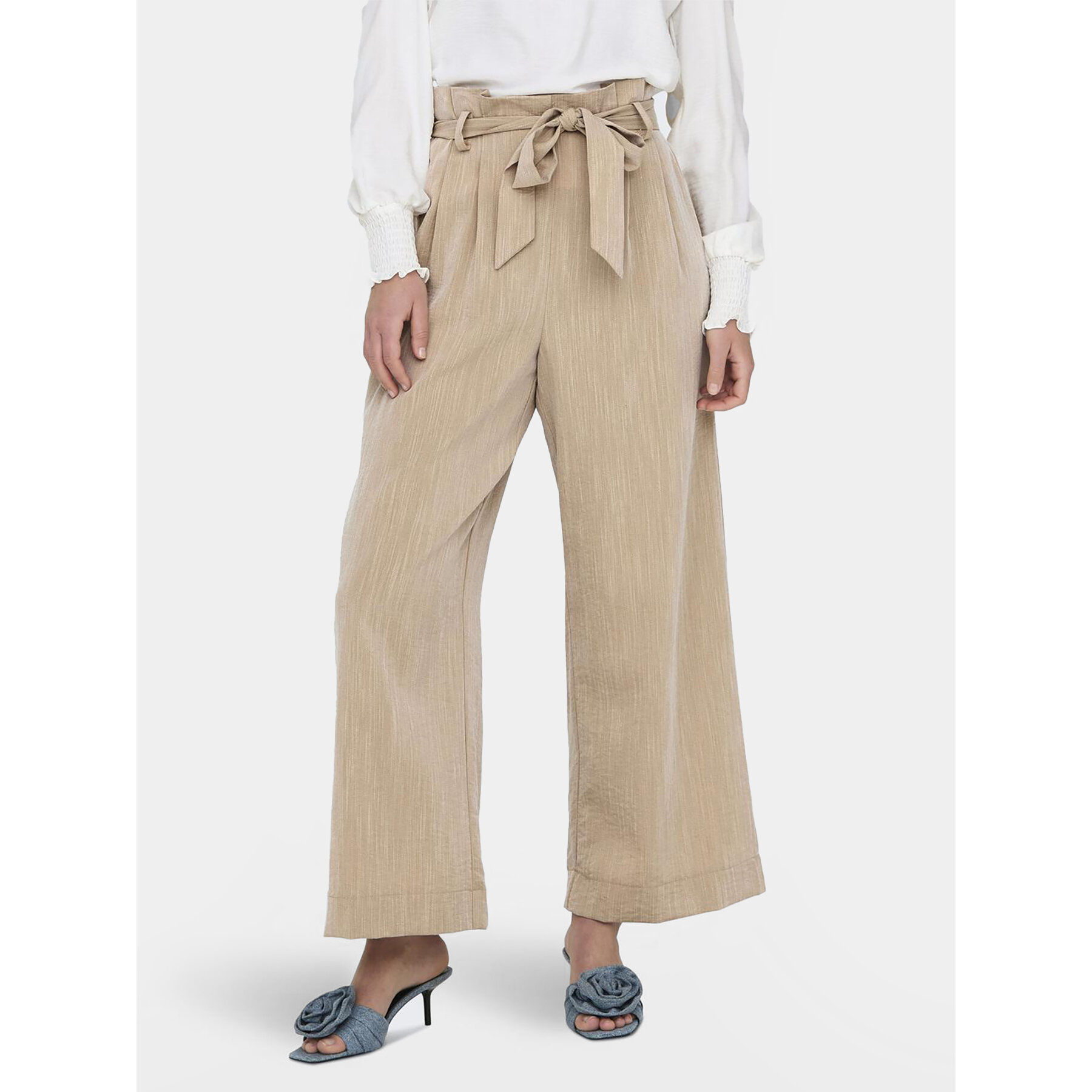 ONLY Spodnie materiałowe Marsa 15269628 Beżowy Flared Fit