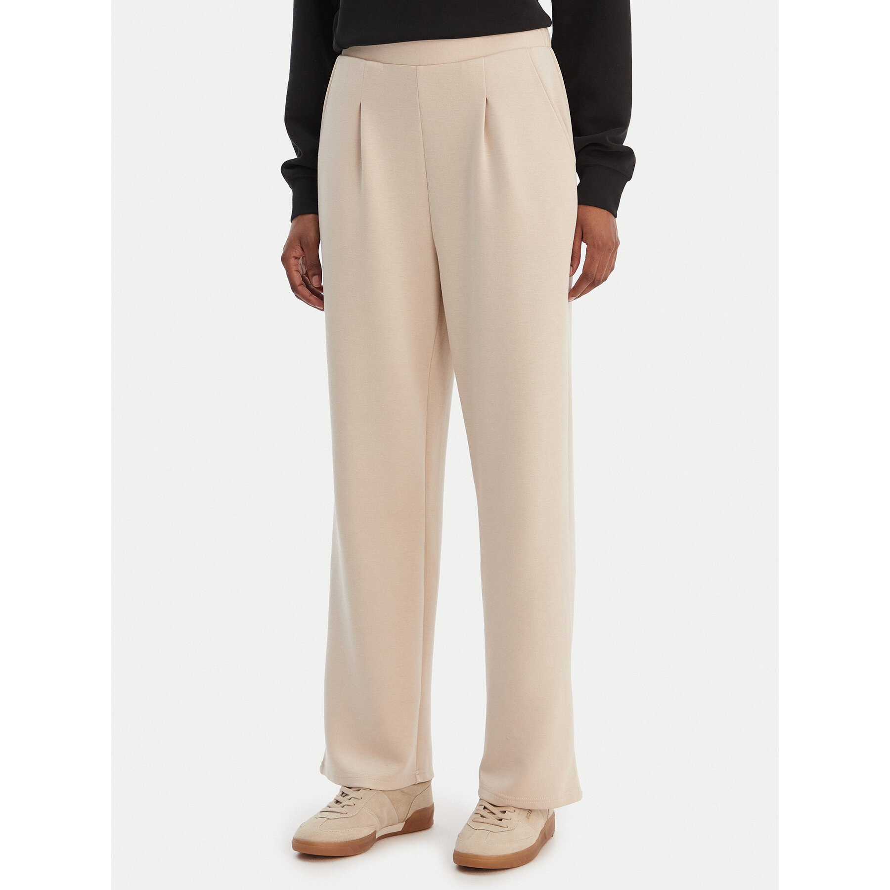 Vero Moda Spodnie materiałowe Hali 10339404 Beżowy Straight Fit