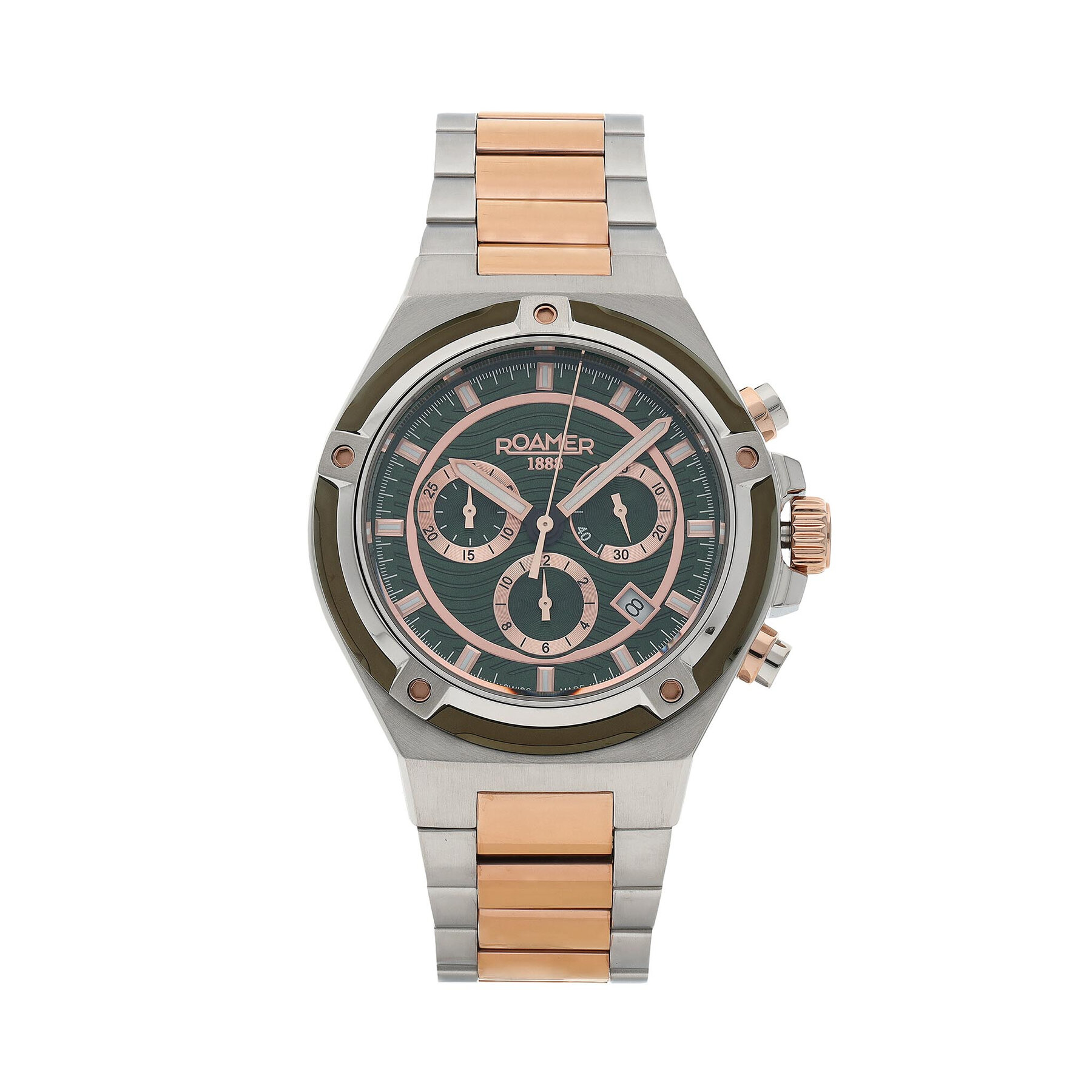 Roamer Zegarek Tempomaster Chrono 221837 49 75 20 Srebrny