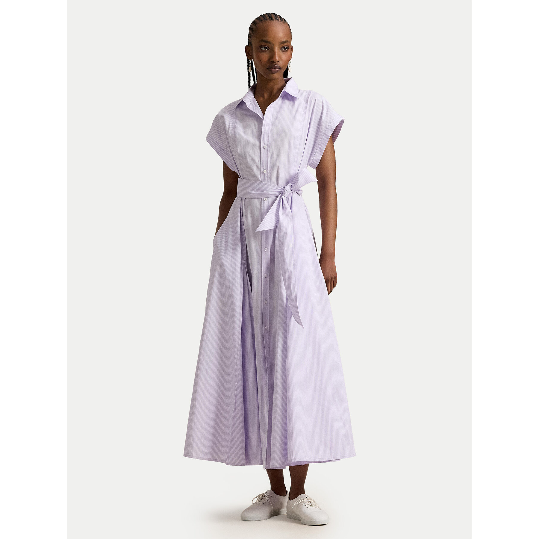 Polo Ralph Lauren Sukienka koszulowa 211A96363002 Fioletowy Regular Fit